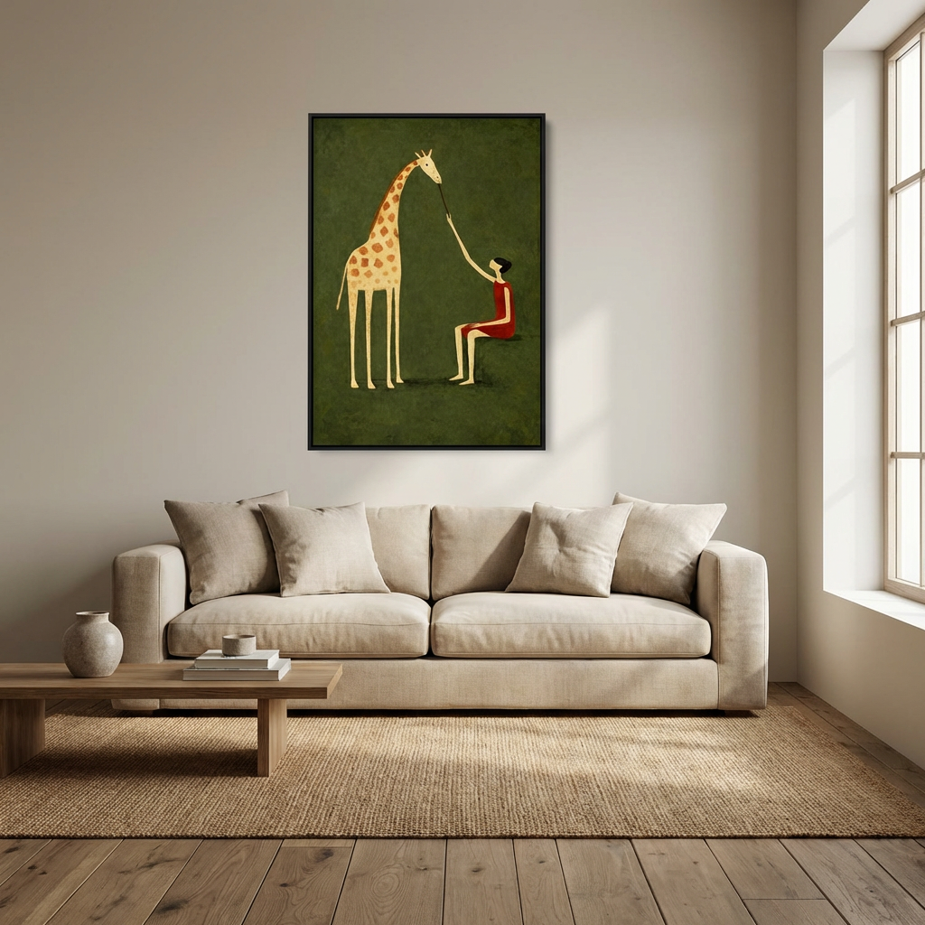 Quiet Companion-Giraffe Story Painting AP#0605