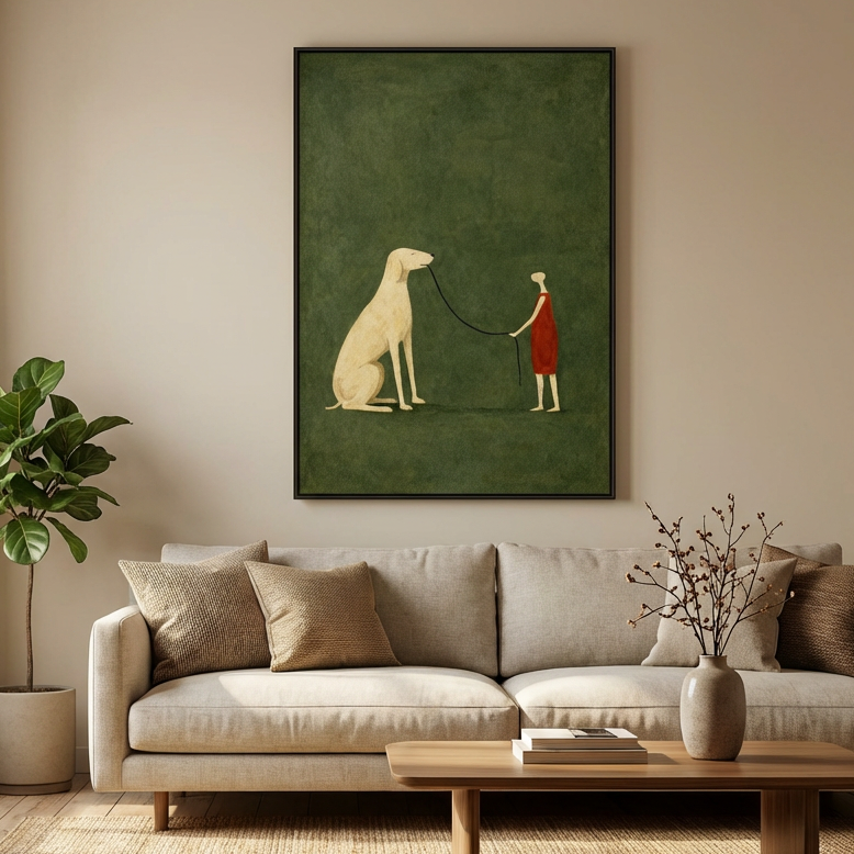 Silent Bond-Dog Companion Painting AP#0607