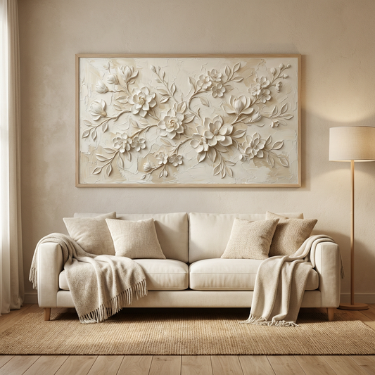 3D Relief Floral Wall Art AA#0223