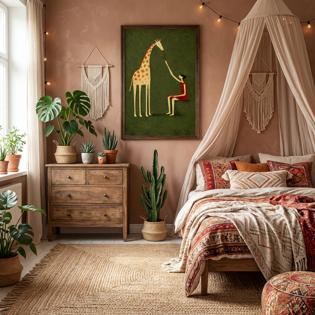 Quiet Companion-Giraffe Story Painting AP#0605