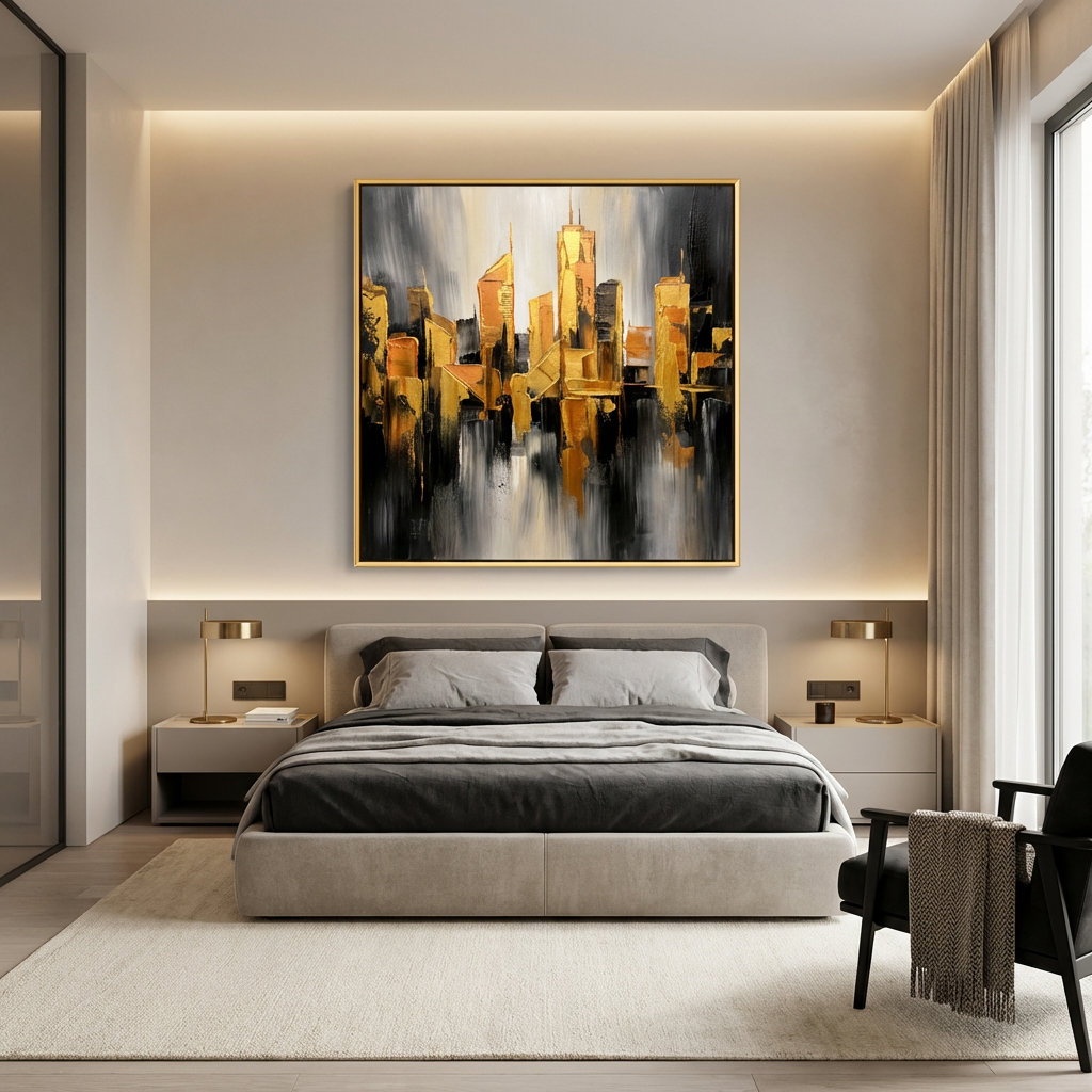 City Skyline Abstract Painting AP#0602