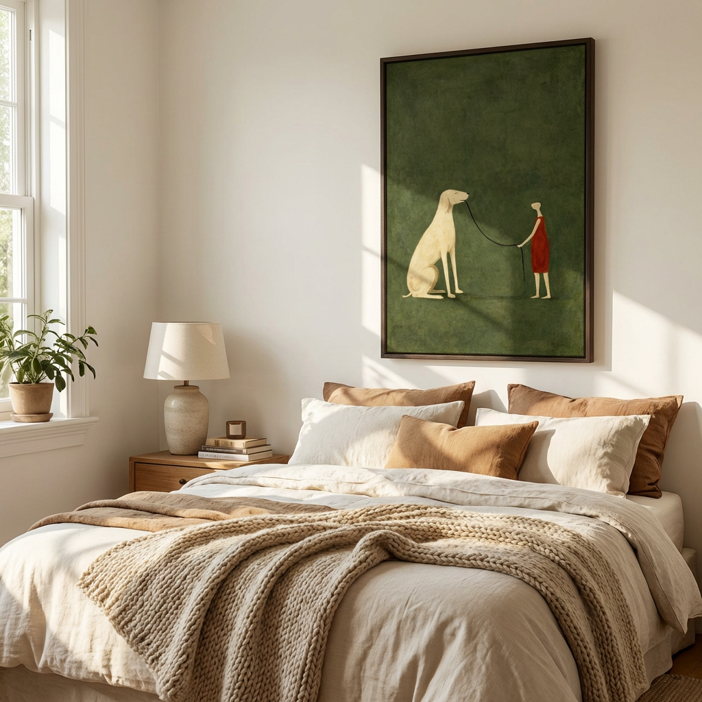 Silent Bond-Dog Companion Painting AP#0607