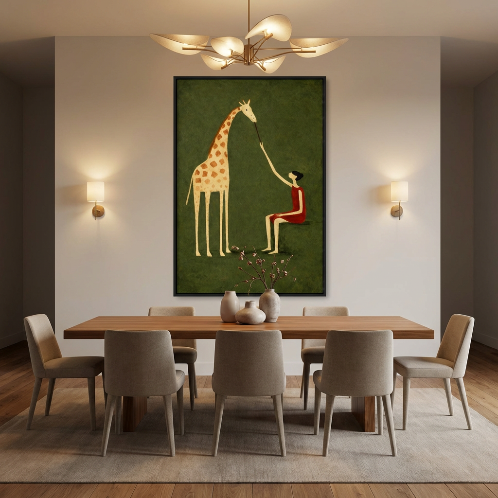 Quiet Companion-Giraffe Story Painting AP#0605