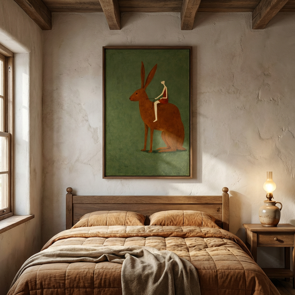 Quiet Journey-Rabbit Illustration Painting AP#0606