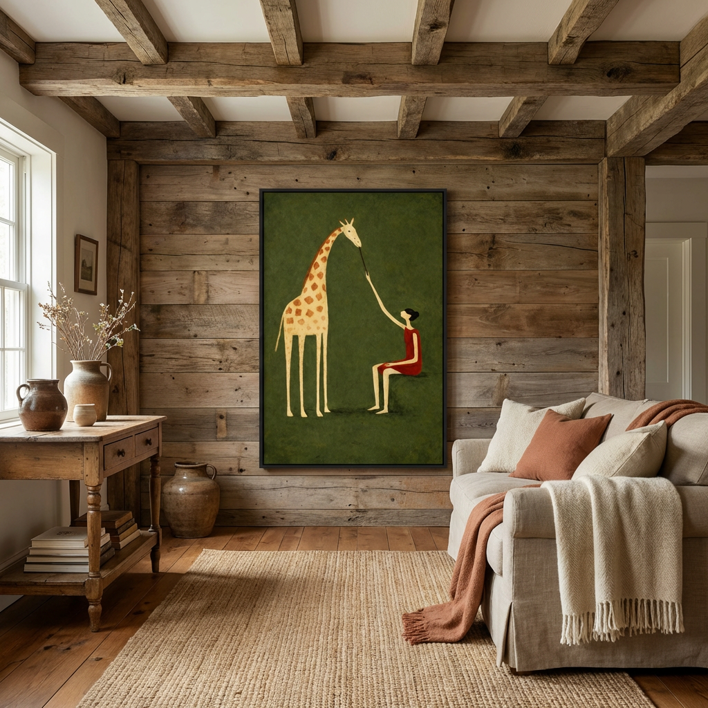 Quiet Companion-Giraffe Story Painting AP#0605