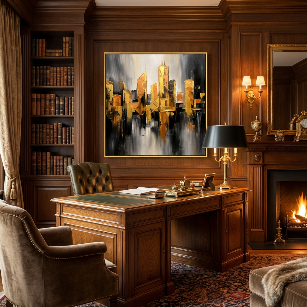 City Skyline Abstract Painting AP#0602
