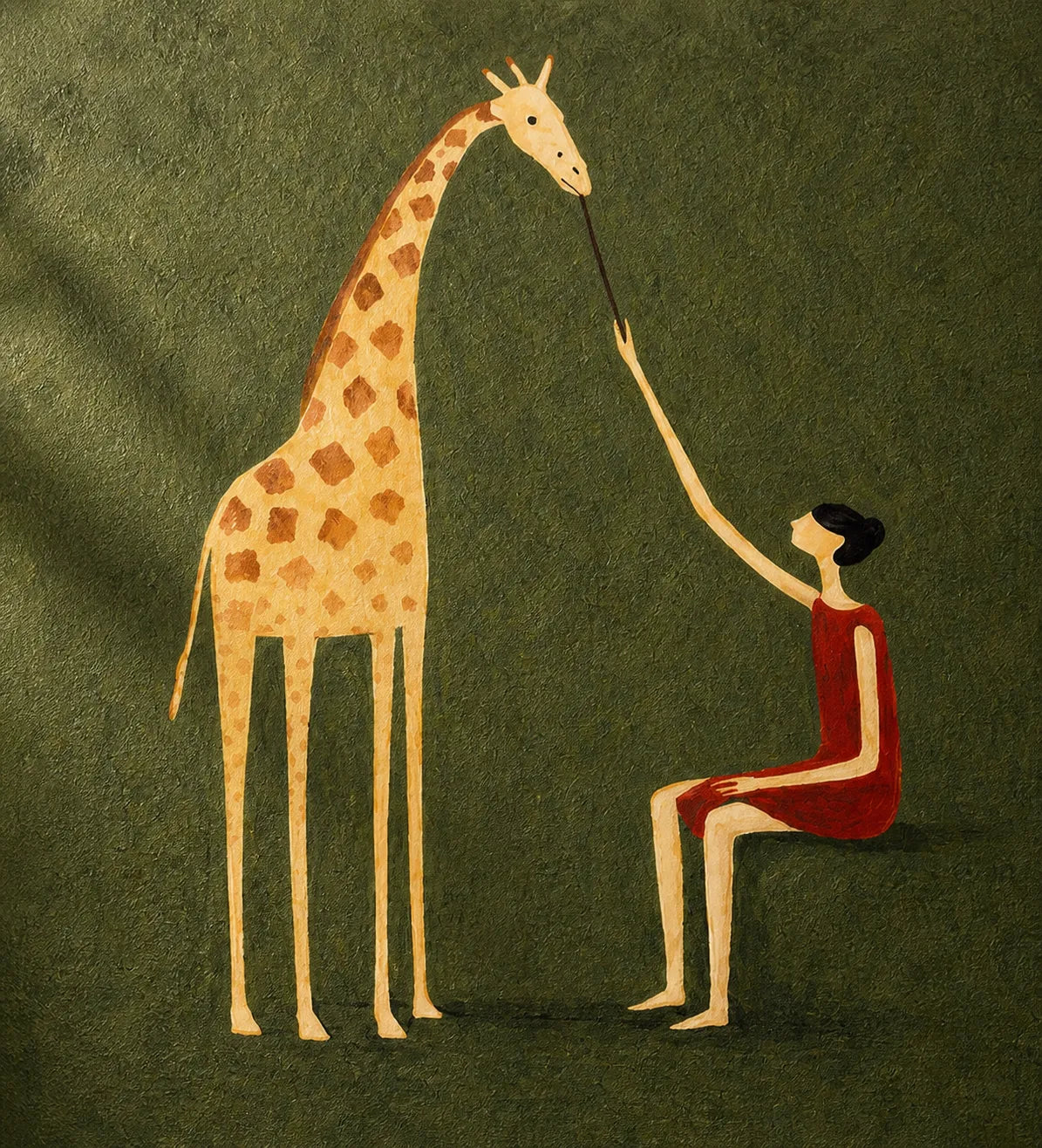 Quiet Companion-Giraffe Story Painting AP#0605