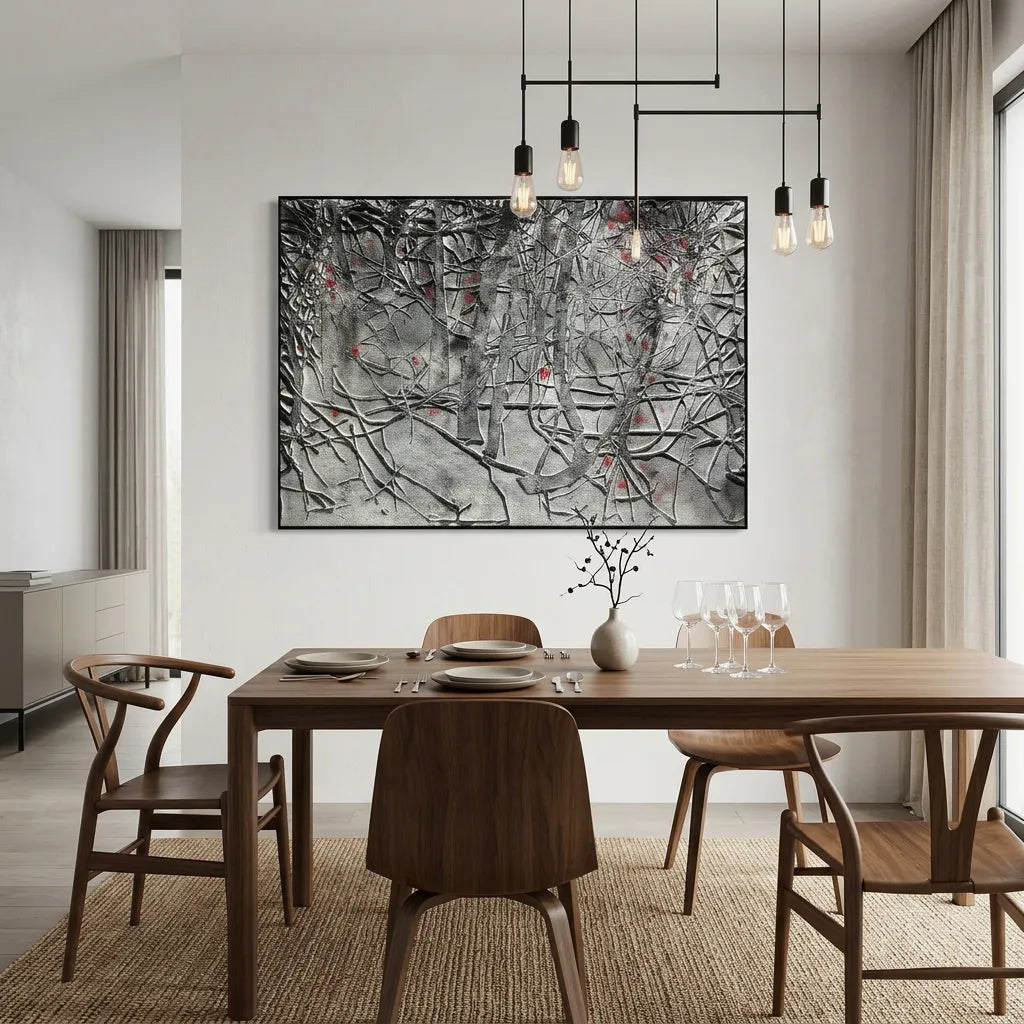 Abstract Forest Relief Print for Modern Luxury YY#1515