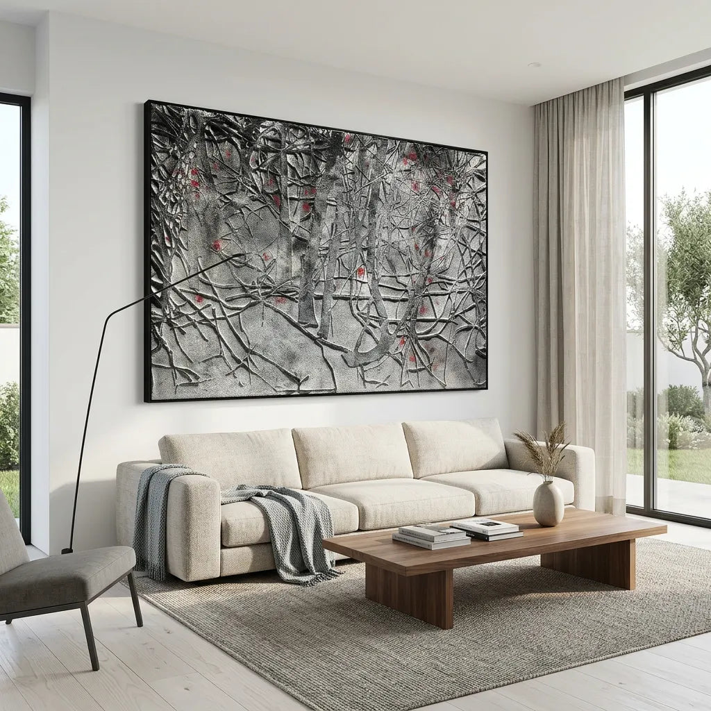 Abstract Forest Relief Print for Modern Luxury YY#1515