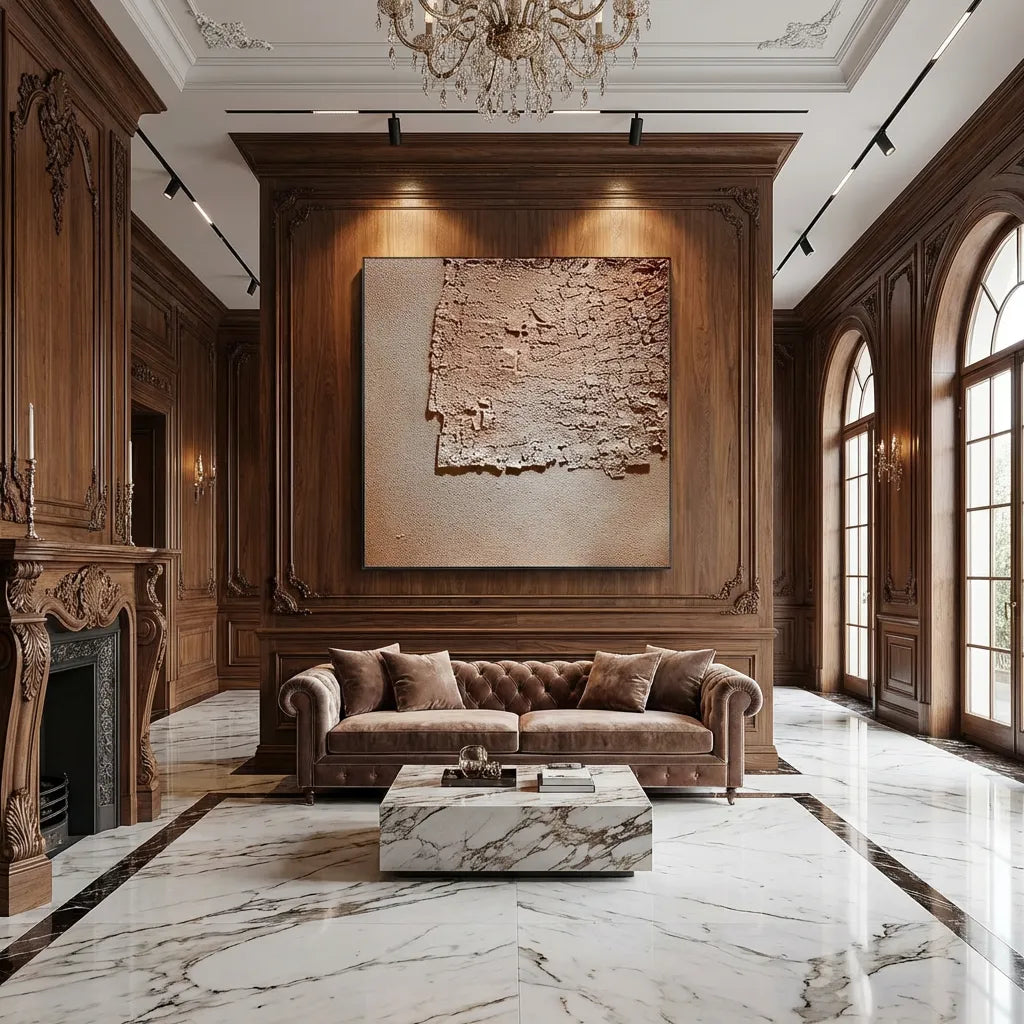 Beige Textured Abstract Wall Art PM#3681
