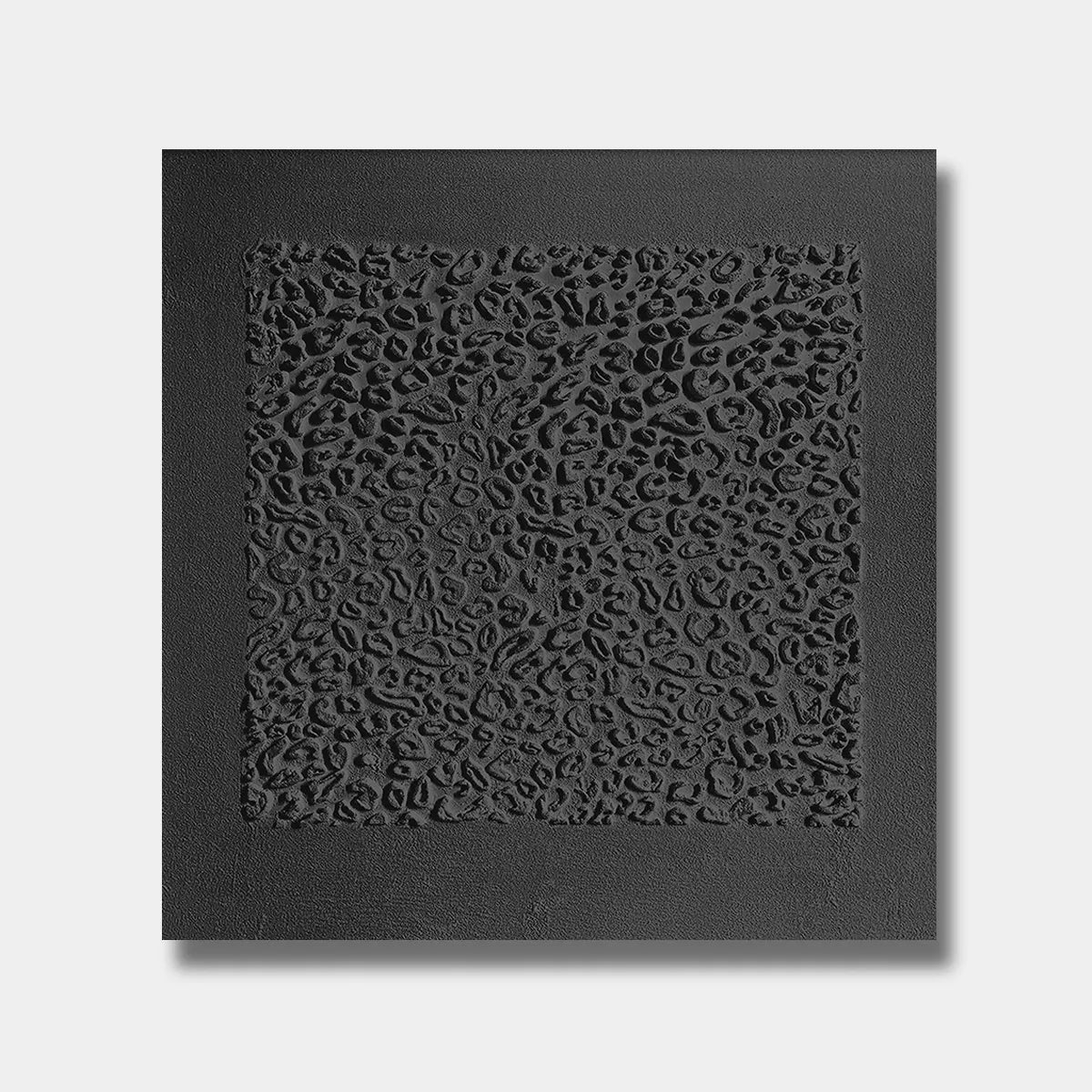 Black Organic Textured Abstract Painting PM#3698