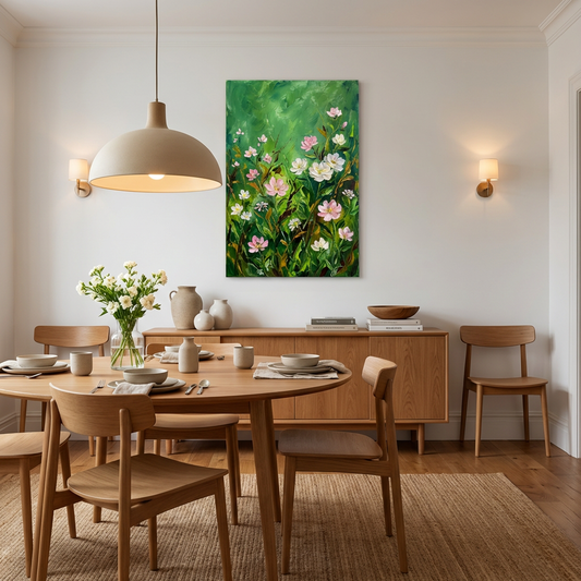 Blush Wildflower Garden Painting AA#0250