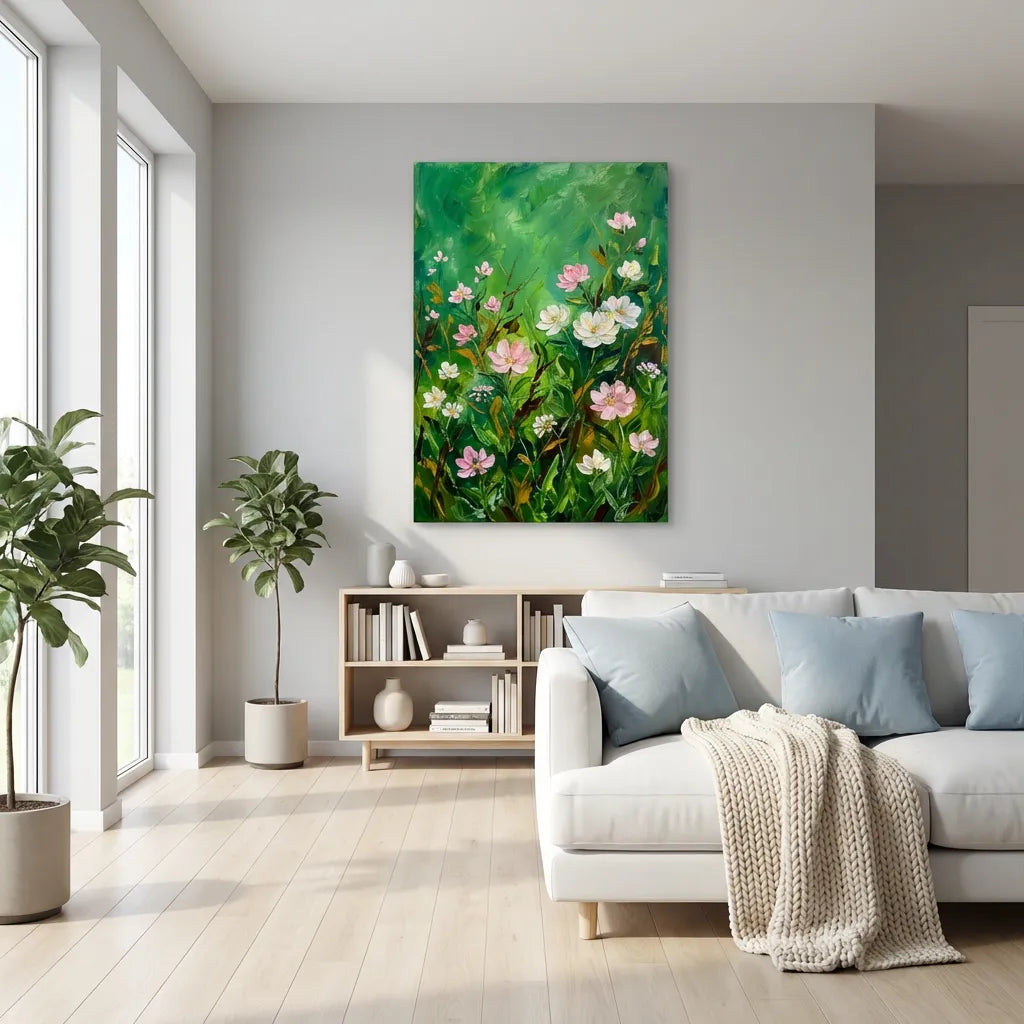 Blush Wildflower Garden Painting AA#0250