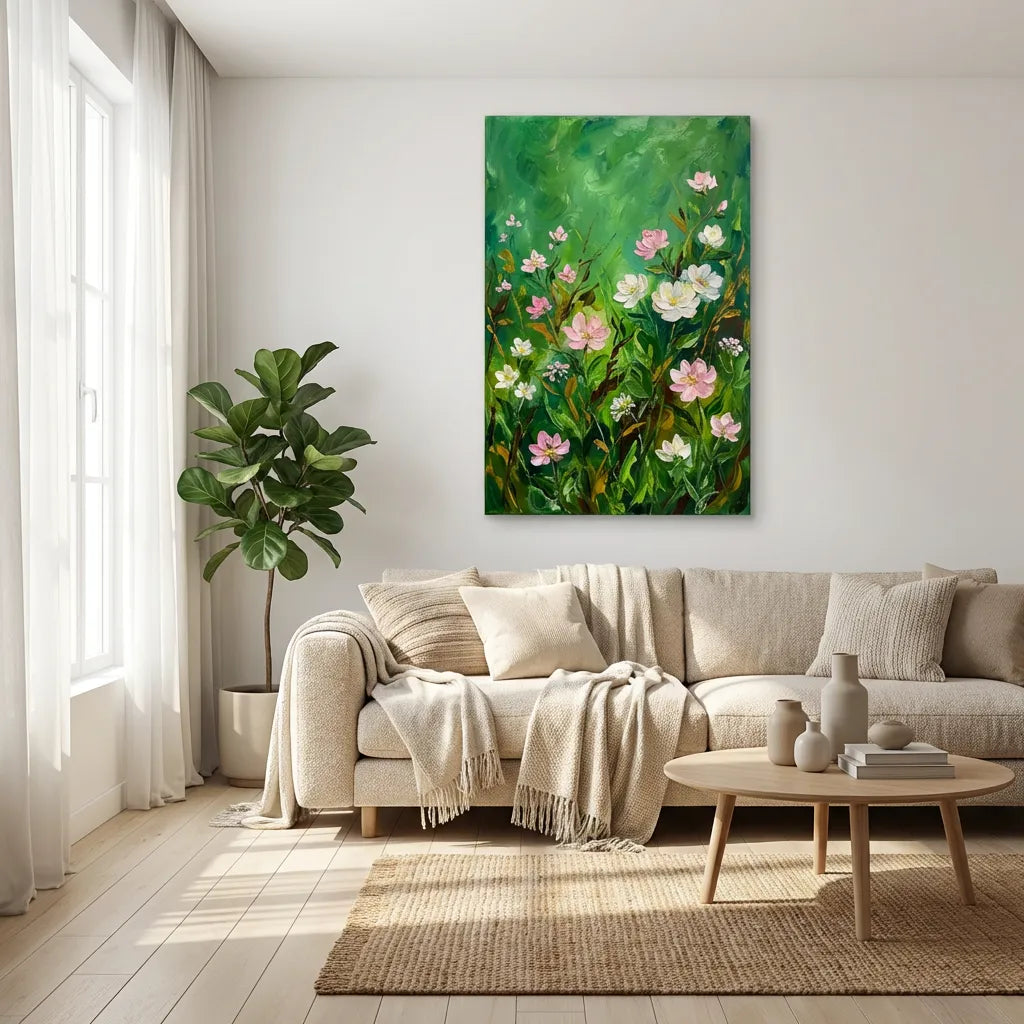 Blush Wildflower Garden Painting AA#0250