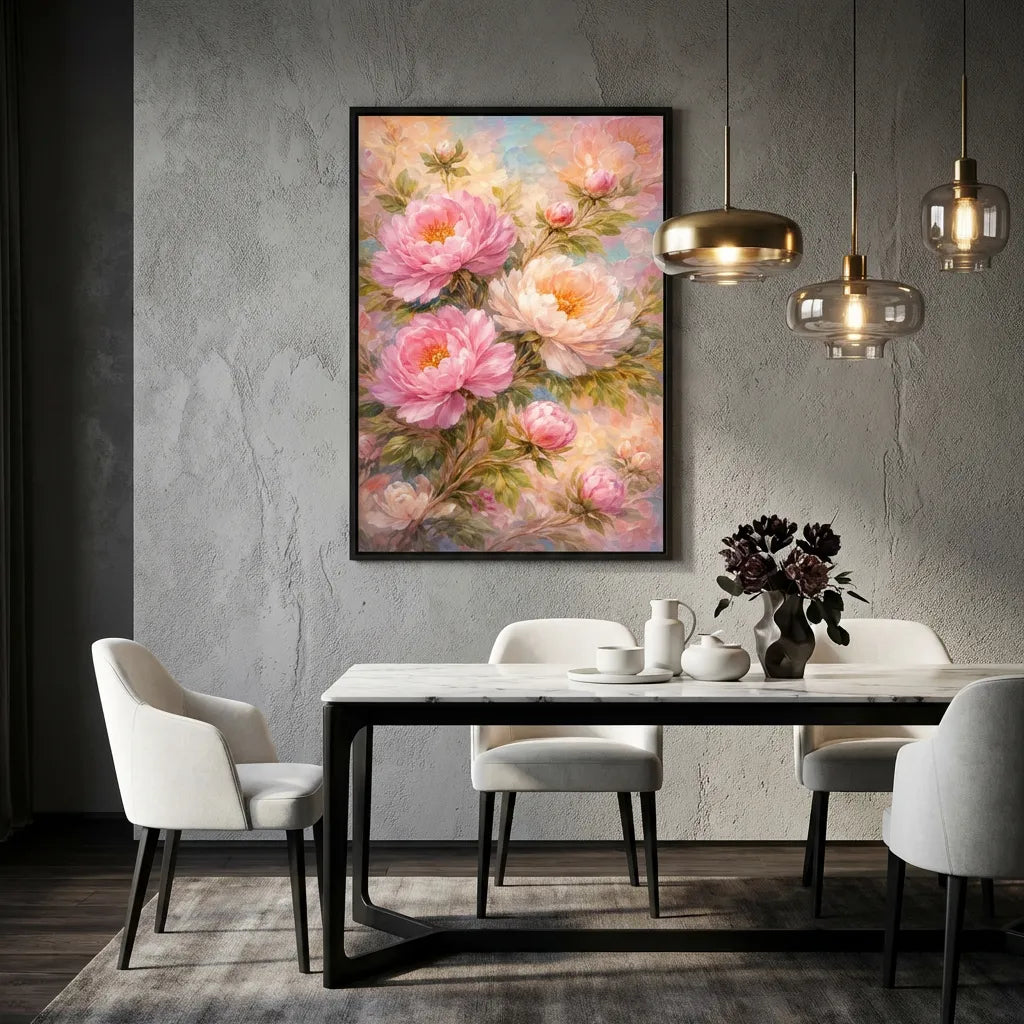 Blush Peony Floral Painting AA#0207