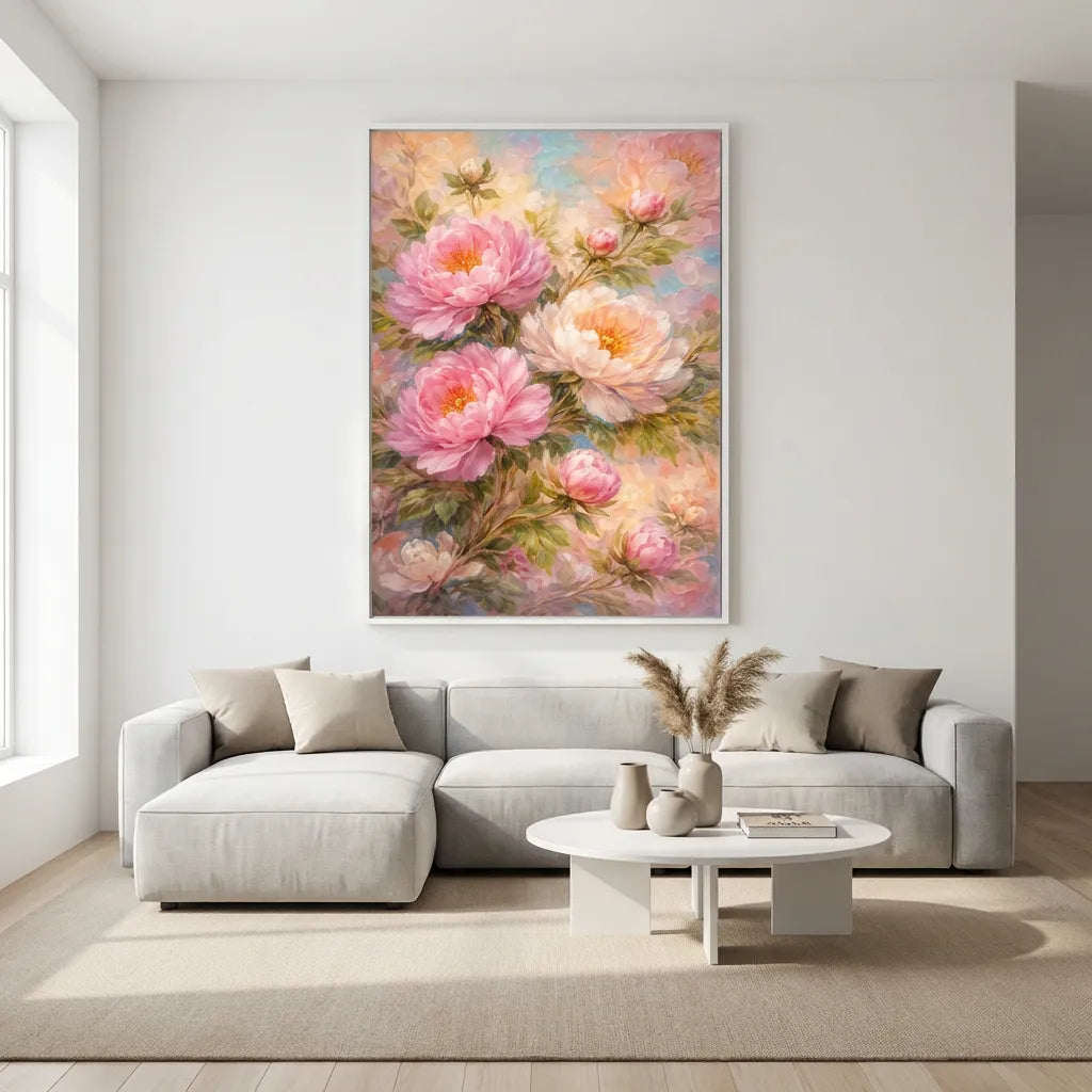 Blush Peony Floral Painting AA#0207