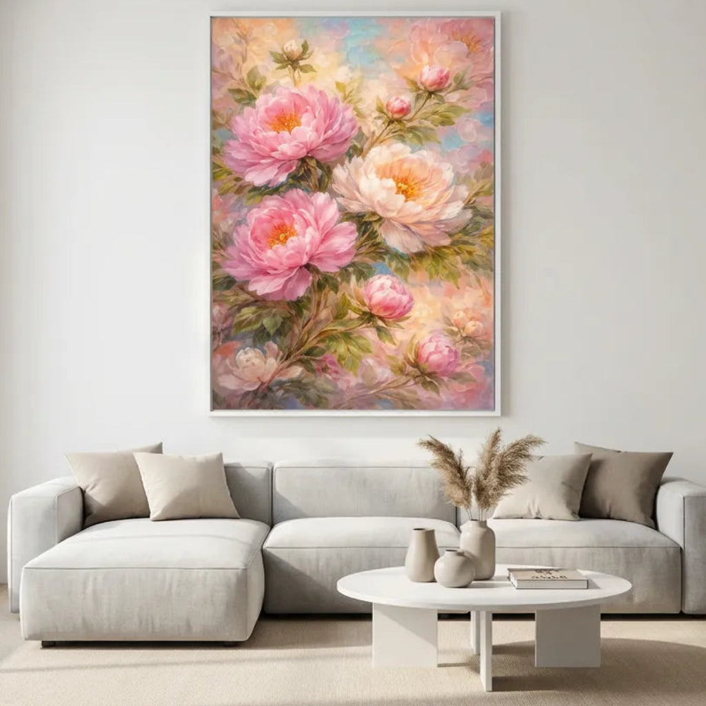 Blush Peony Floral Painting AA#0207