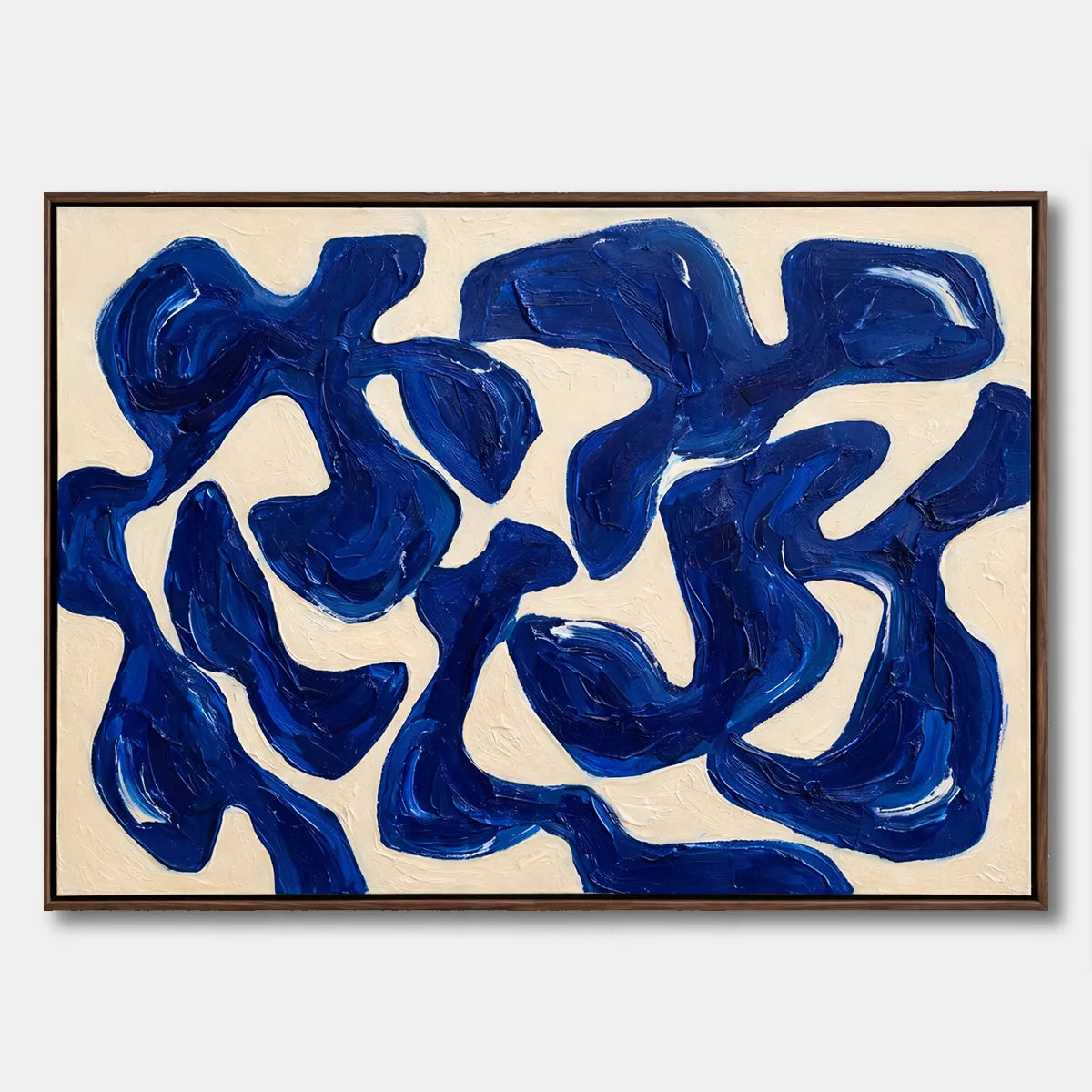 Cobalt Rhythm-Blue Abstract Painting AP#0625