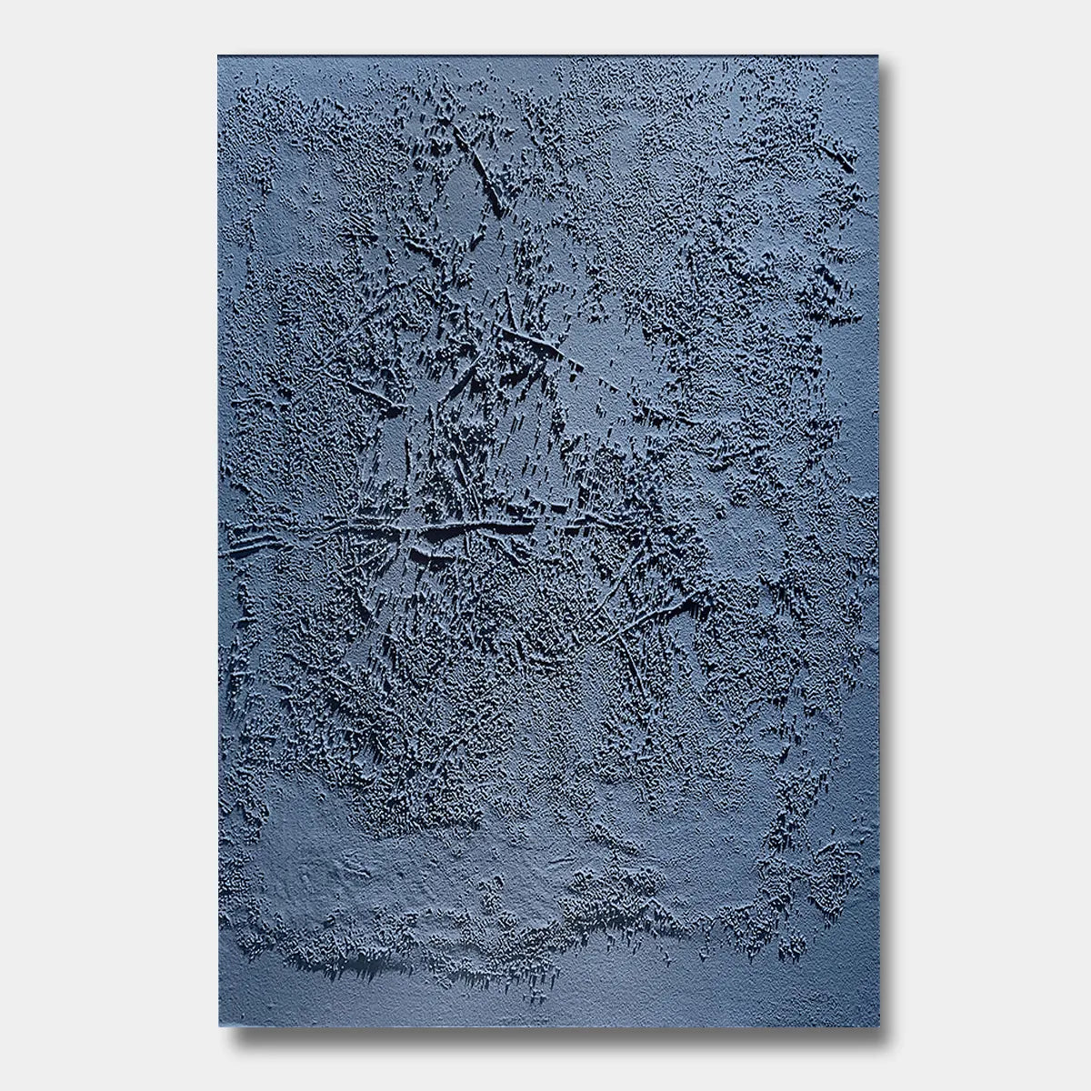 Dark blue Textured Abstract Relief Canvas PM#3668