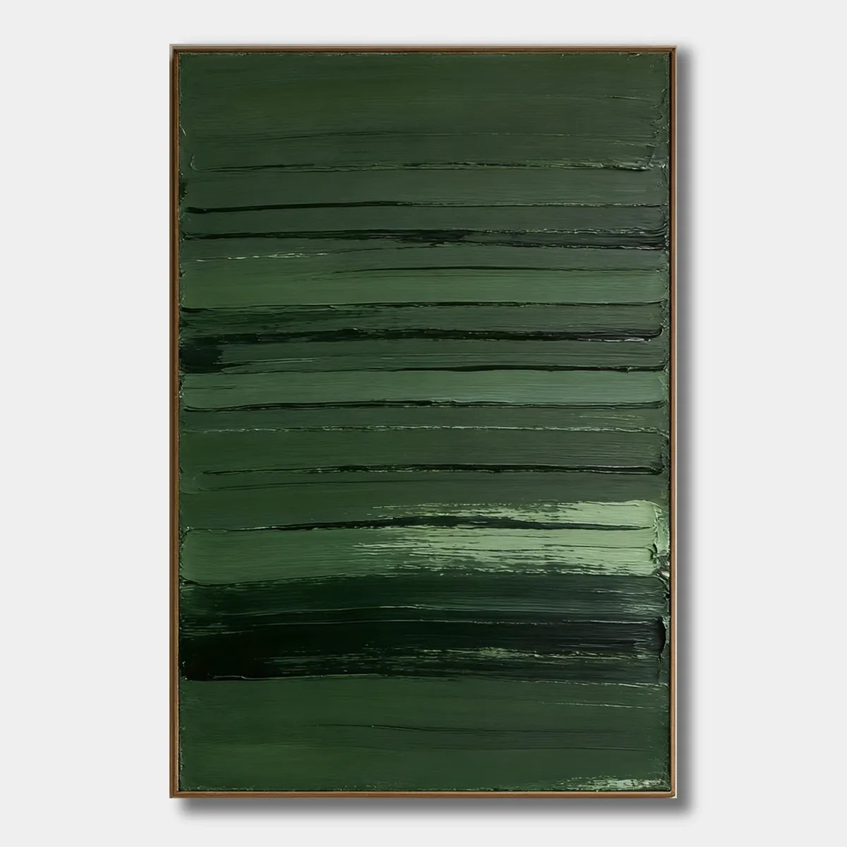 Deep Green Minimal Abstract Painting AP#0651