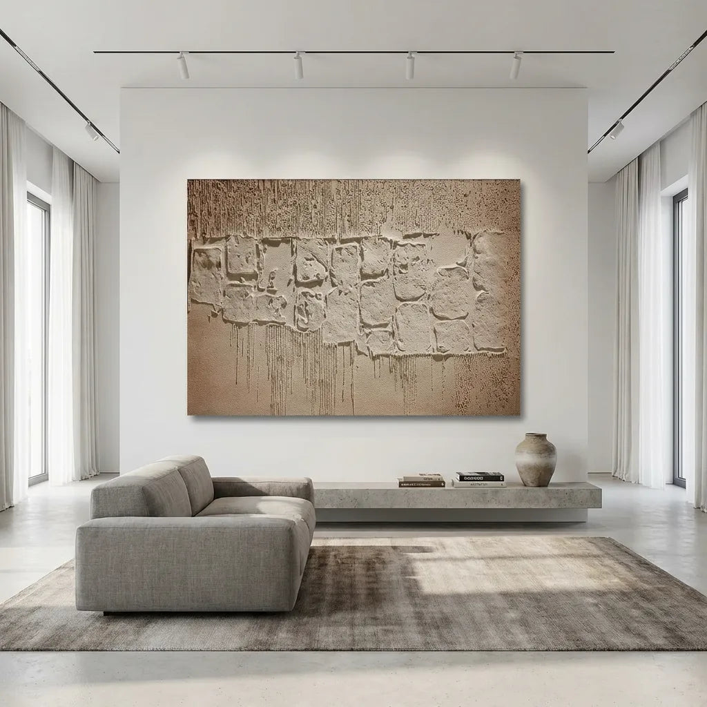 Desert Echo Earth Texture Abstract Relief Art PM#3630