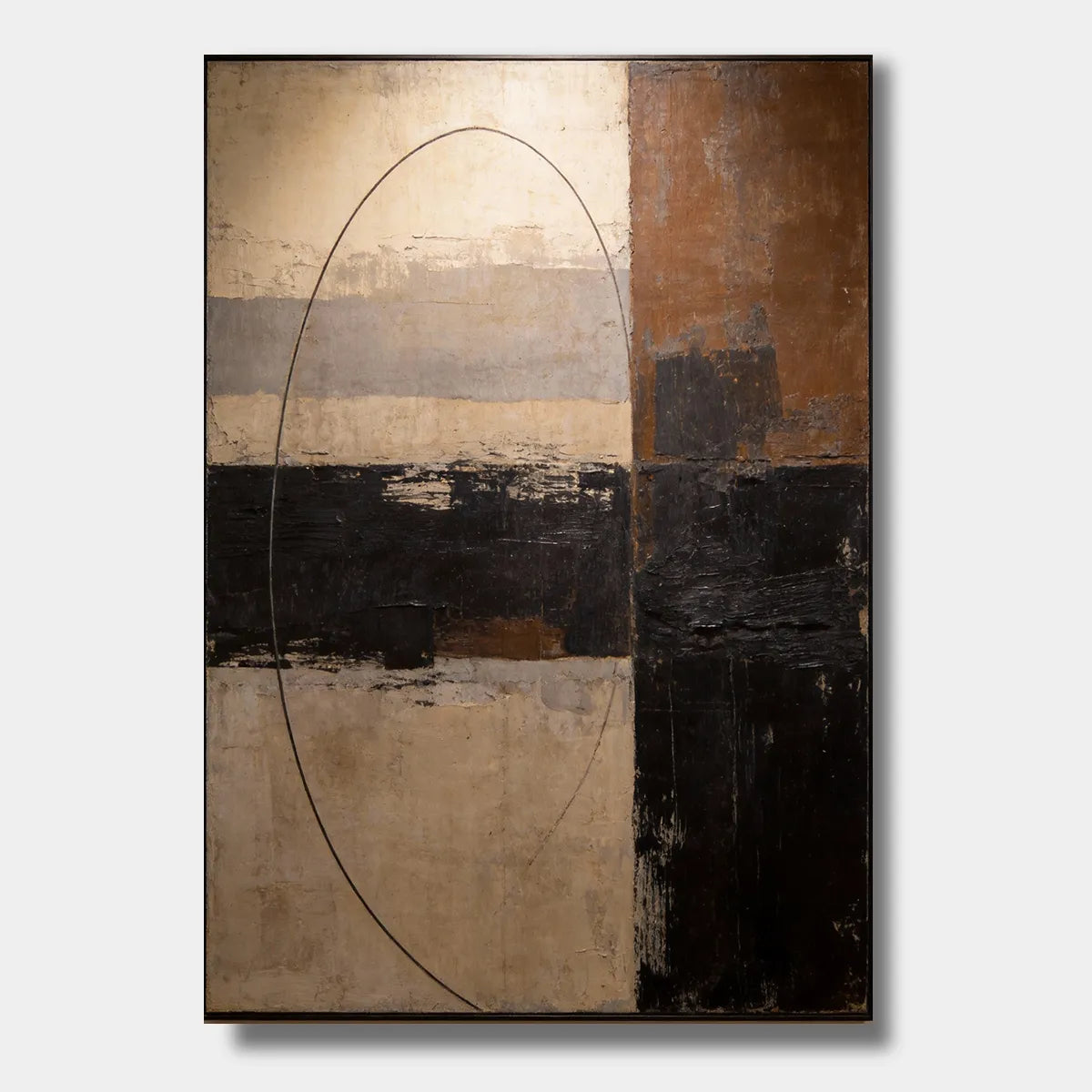 Earth Arc-Neutral Abstract Painting AP#0617