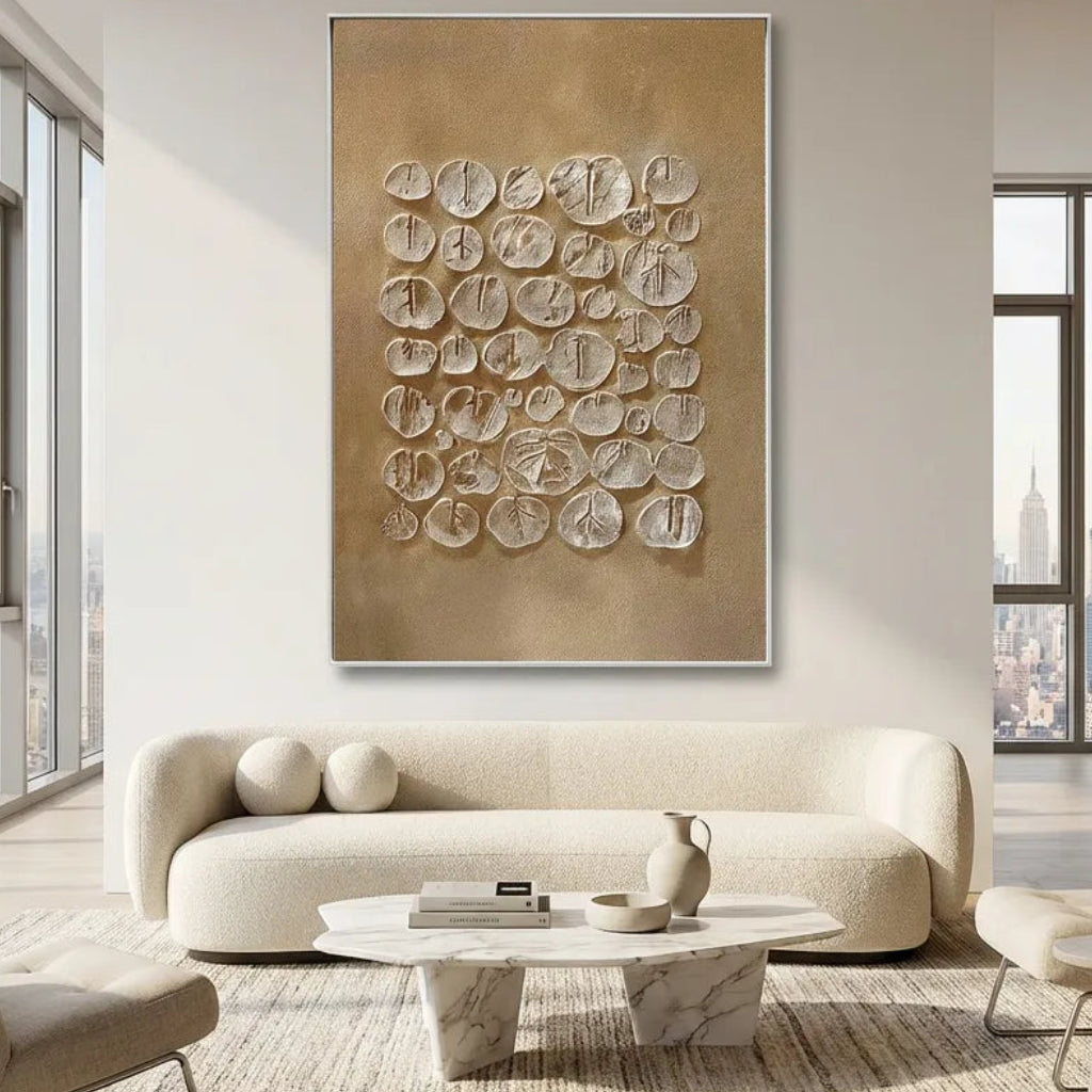 Earth Tone Botanical Relief Canvas PM#3655