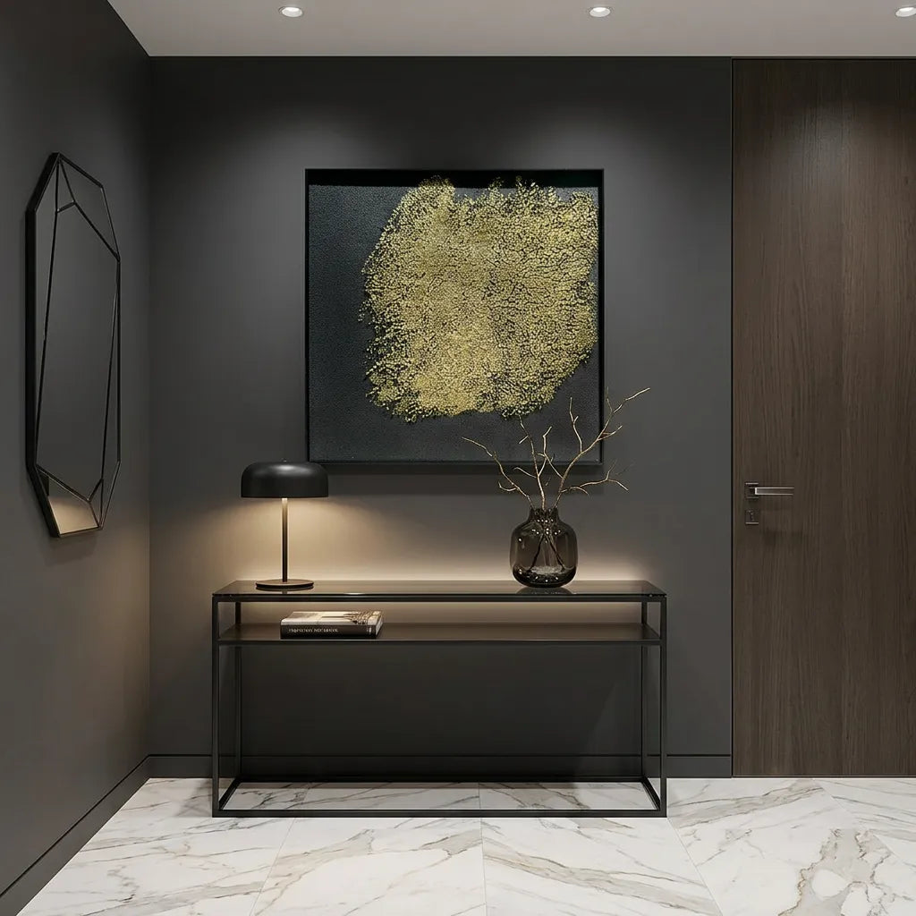 Gold Nebula Relief Print for Modern Luxury YY#1523