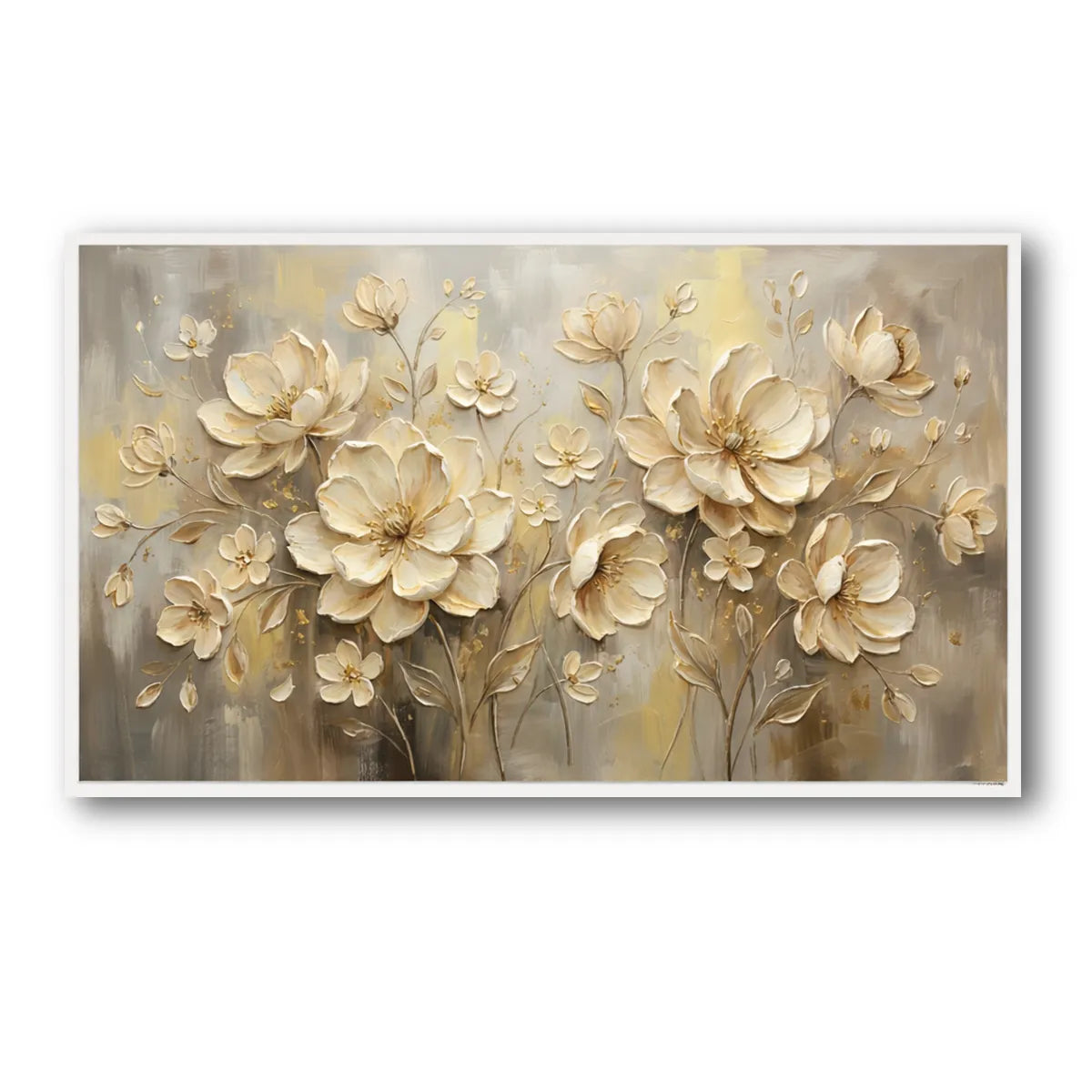 Gold Relief Floral Painting AA#0224