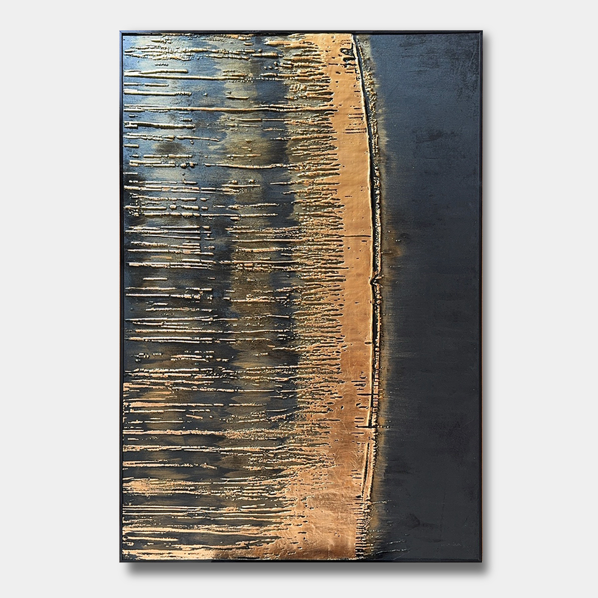 Gold Abstract Relief Print for Luxury Modern Living Room YY#1510