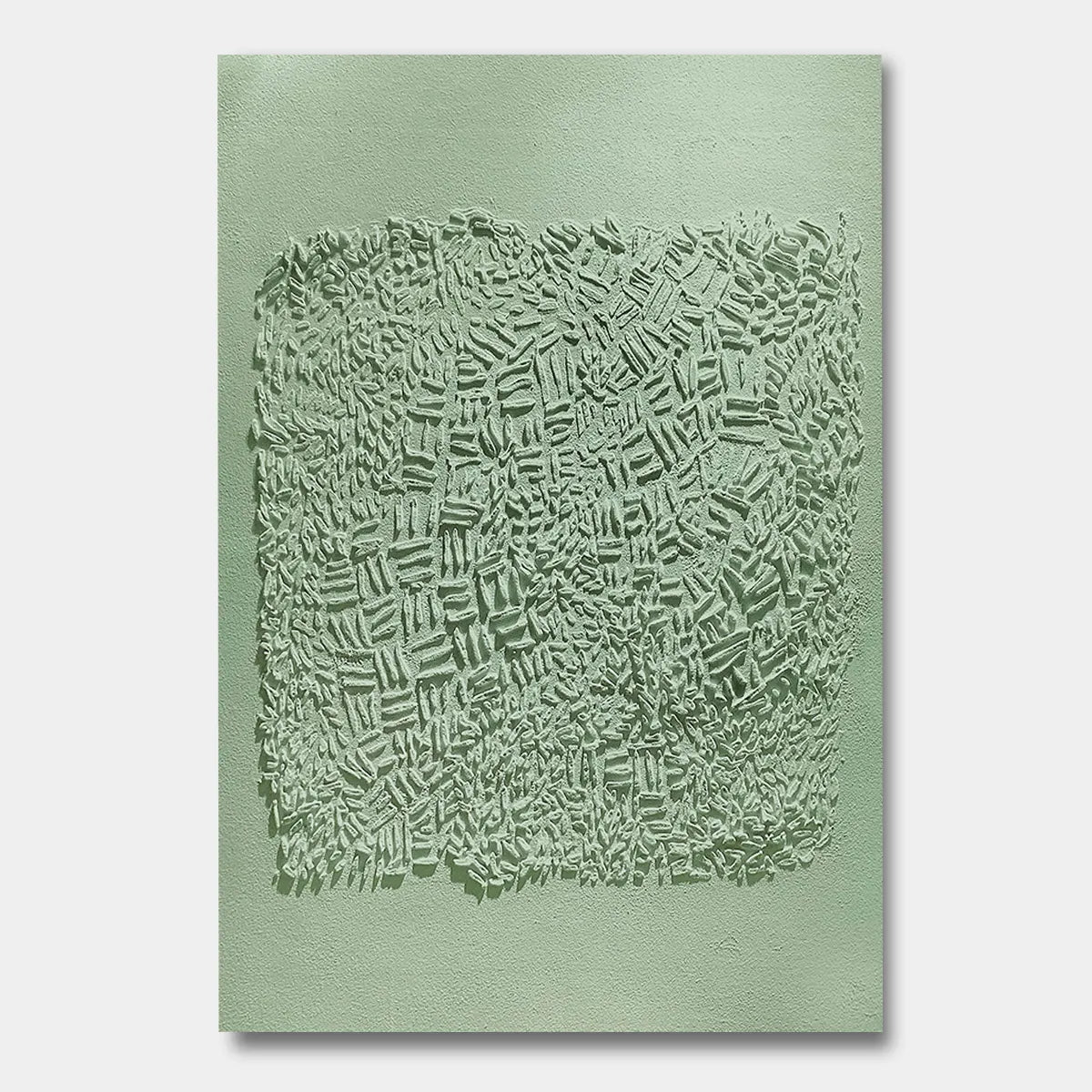 Grass green Textured Relief Abstract Canvas PM#3670