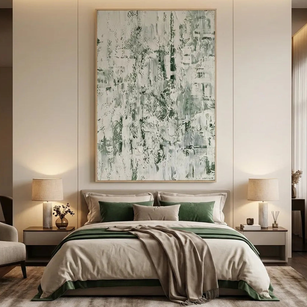 Green Botanical Texture Abstract Painting AP#0653
