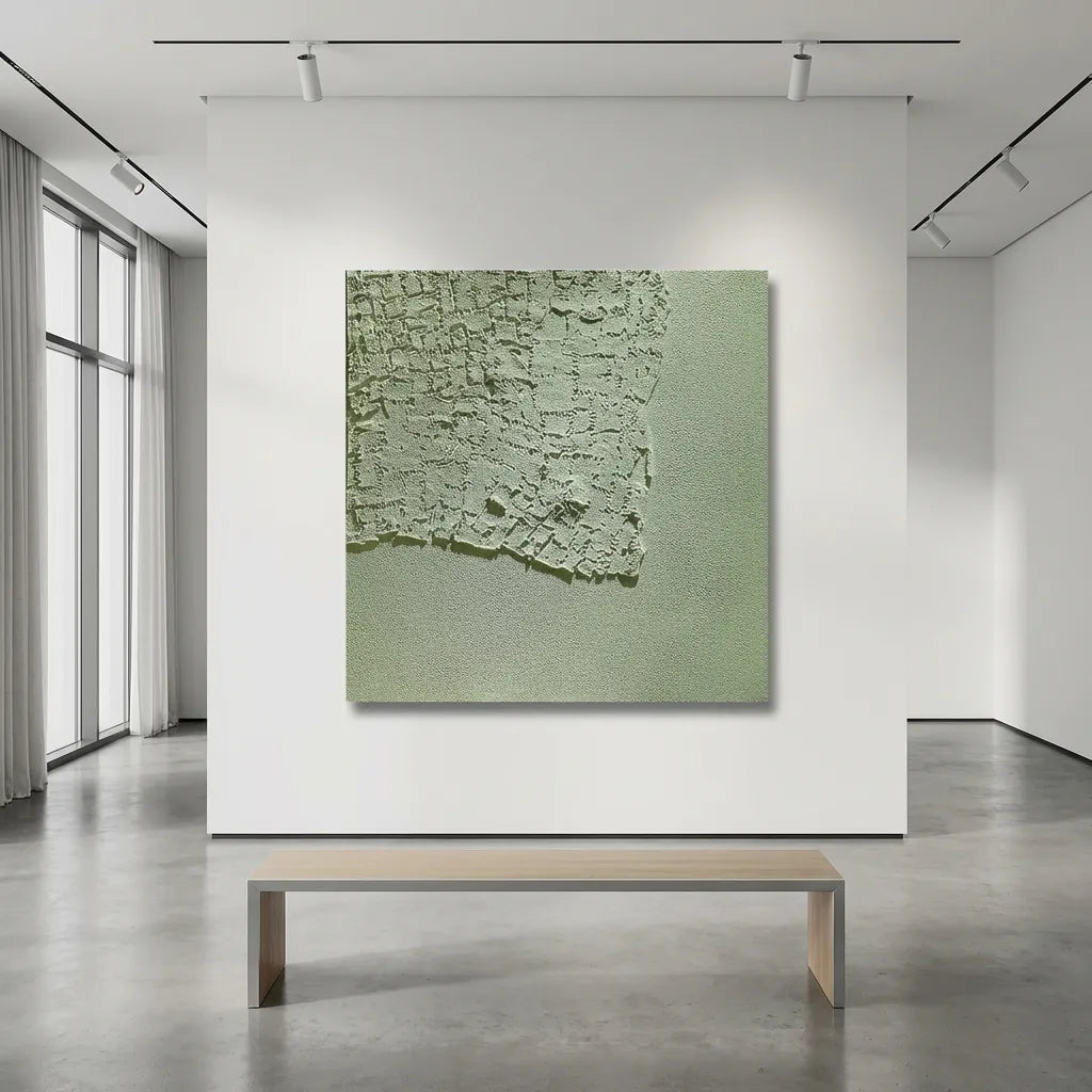 Green Textured Abstract Wall Art PM#3684
