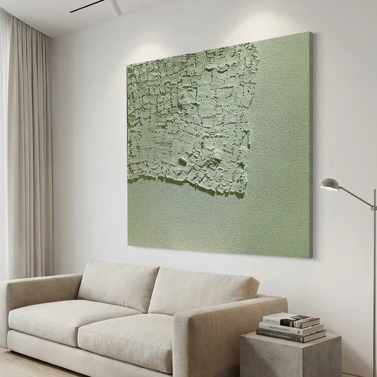 Green Textured Abstract Wall Art PM#3684
