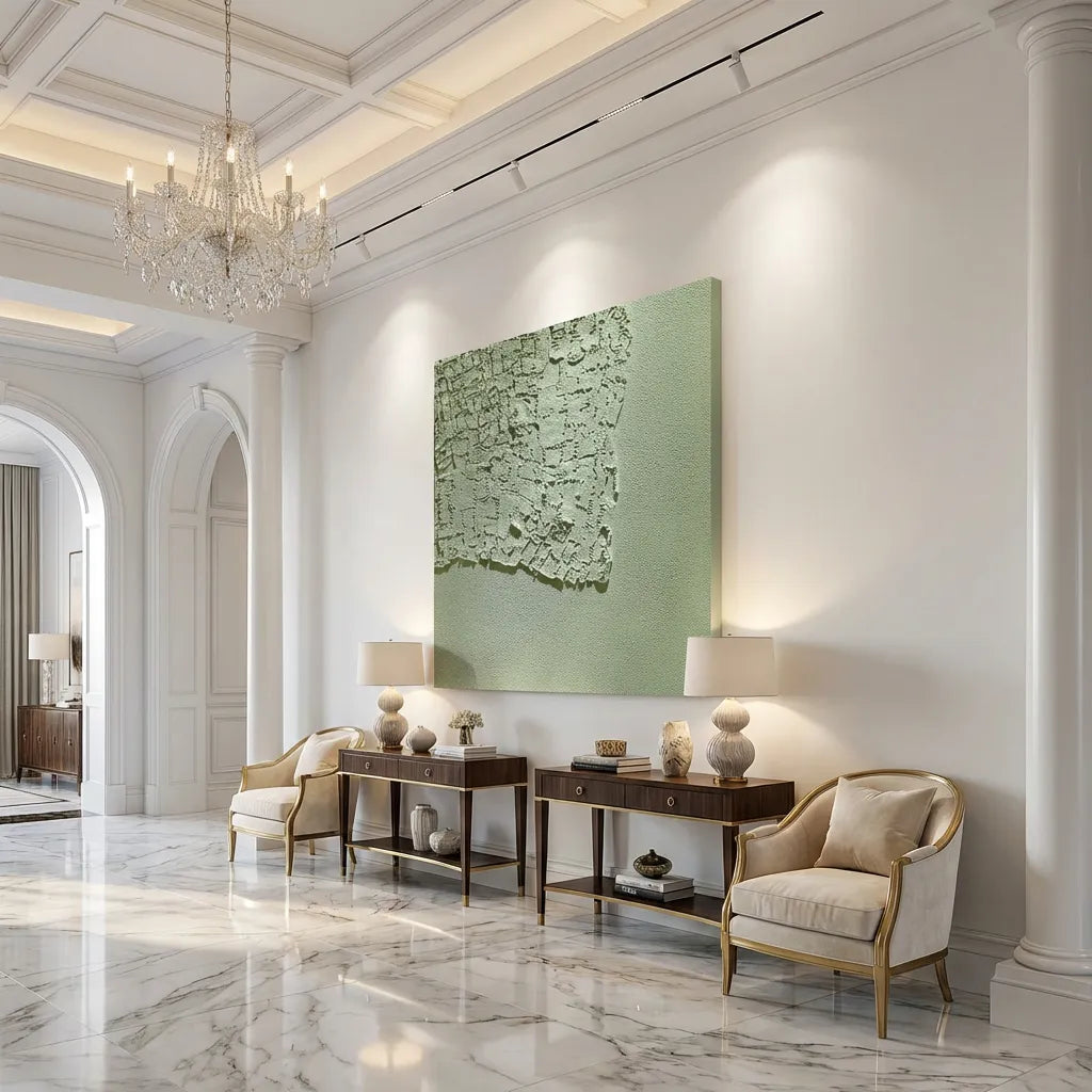 Green Textured Abstract Wall Art PM#3684