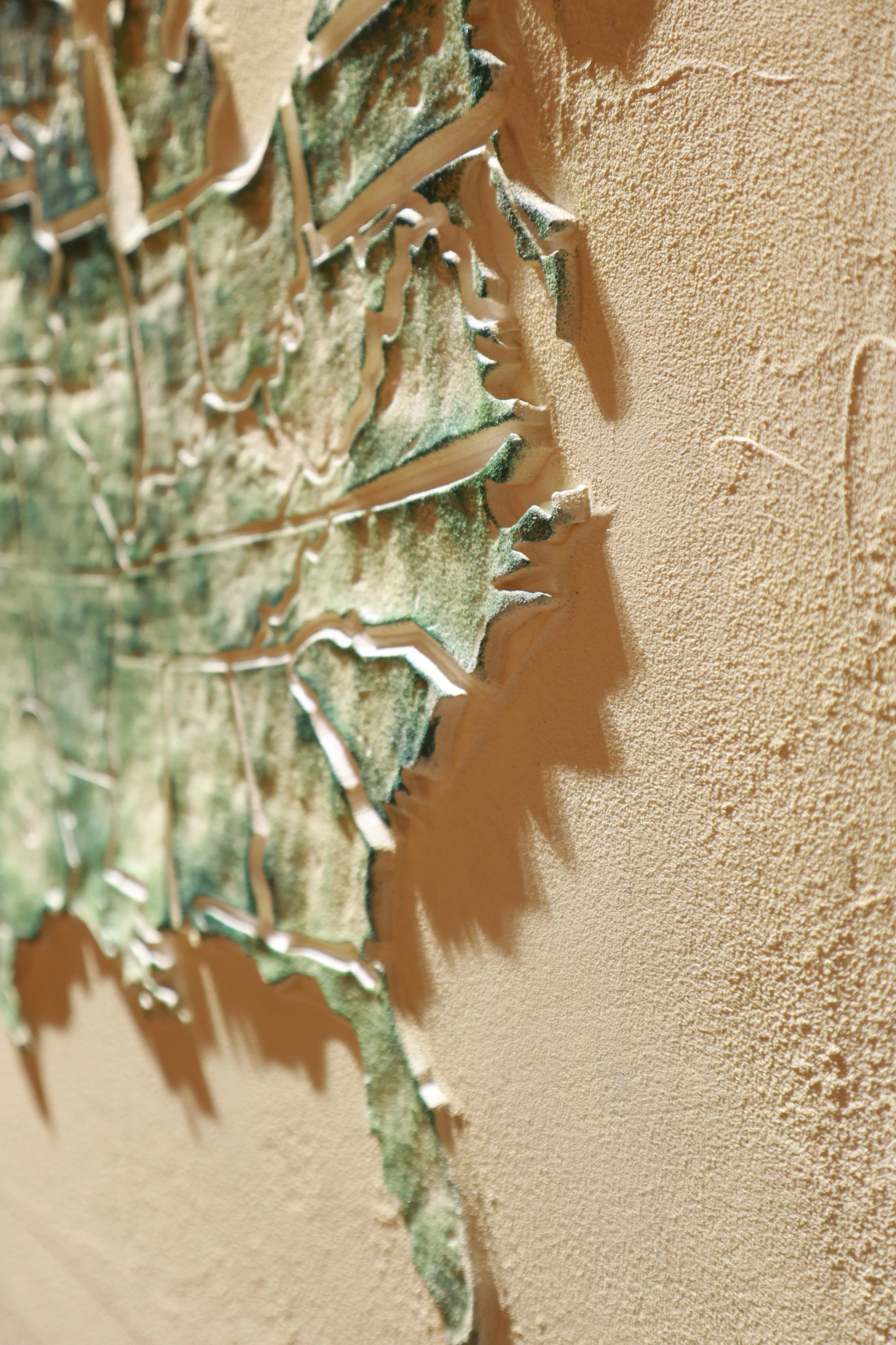 USA Map Textured Relief Art PM#3634
