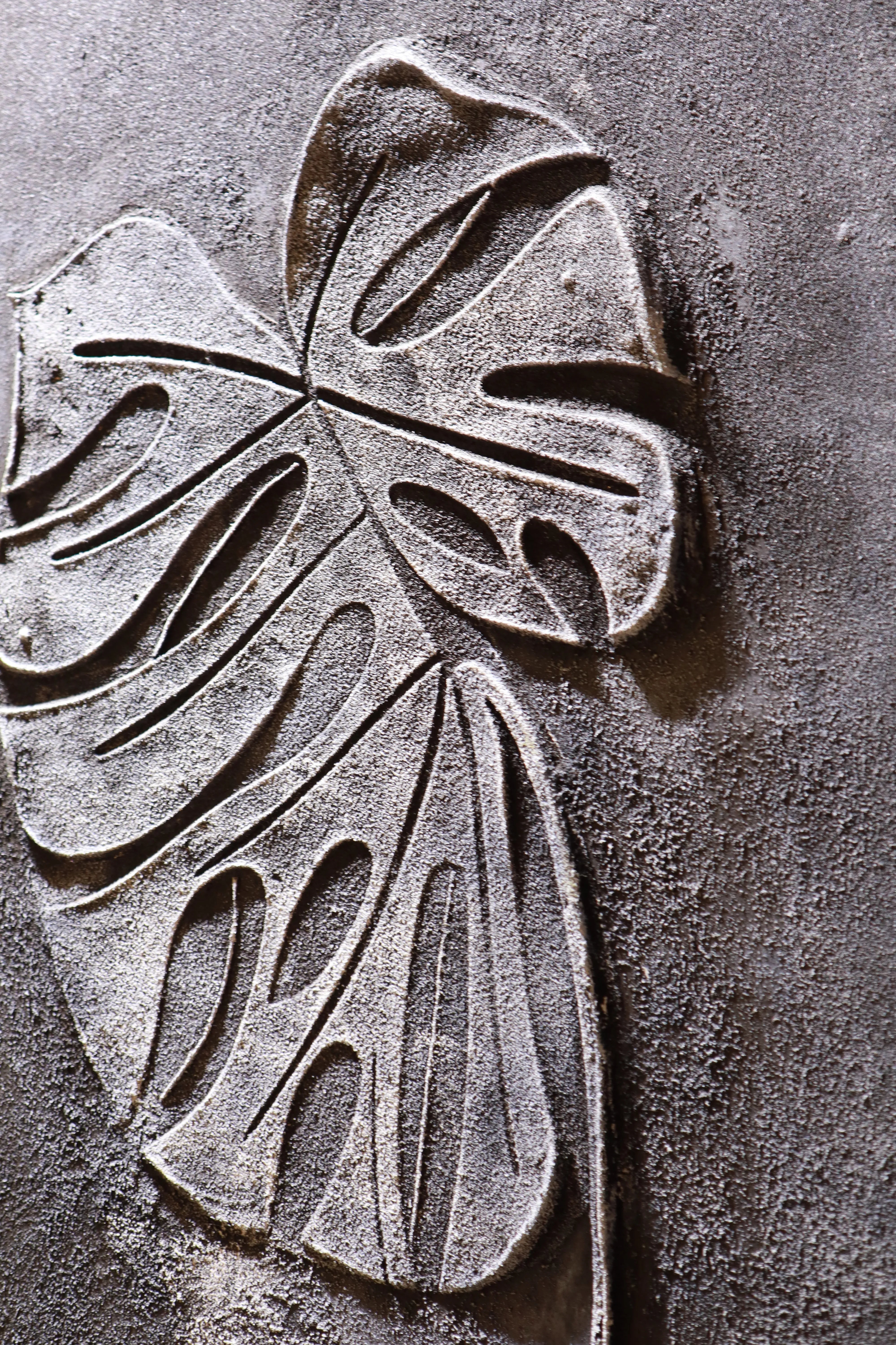 Charcoal Botanical Relief Canvas PM#3644