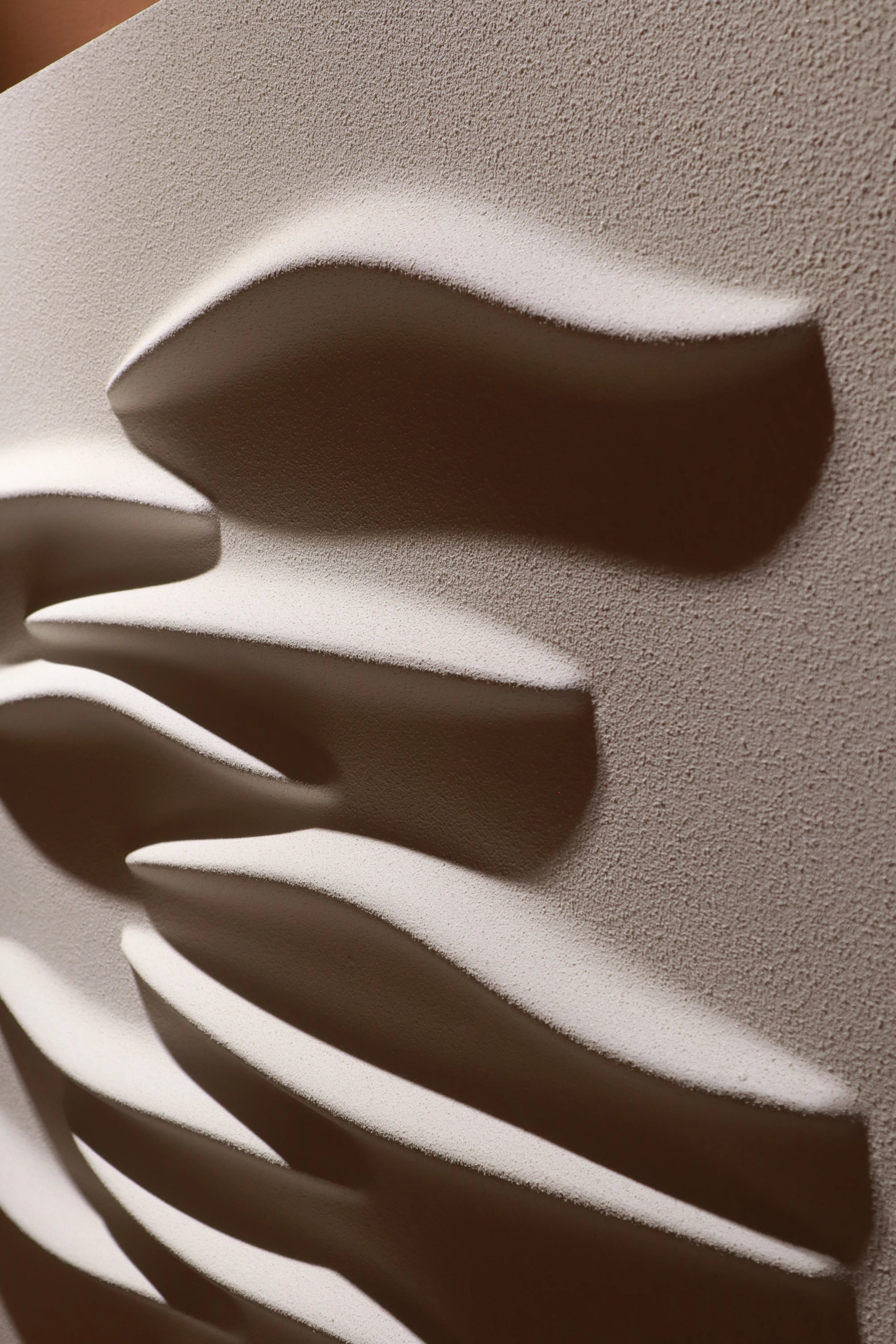 White Wave Relief Textured Painting PM#3100