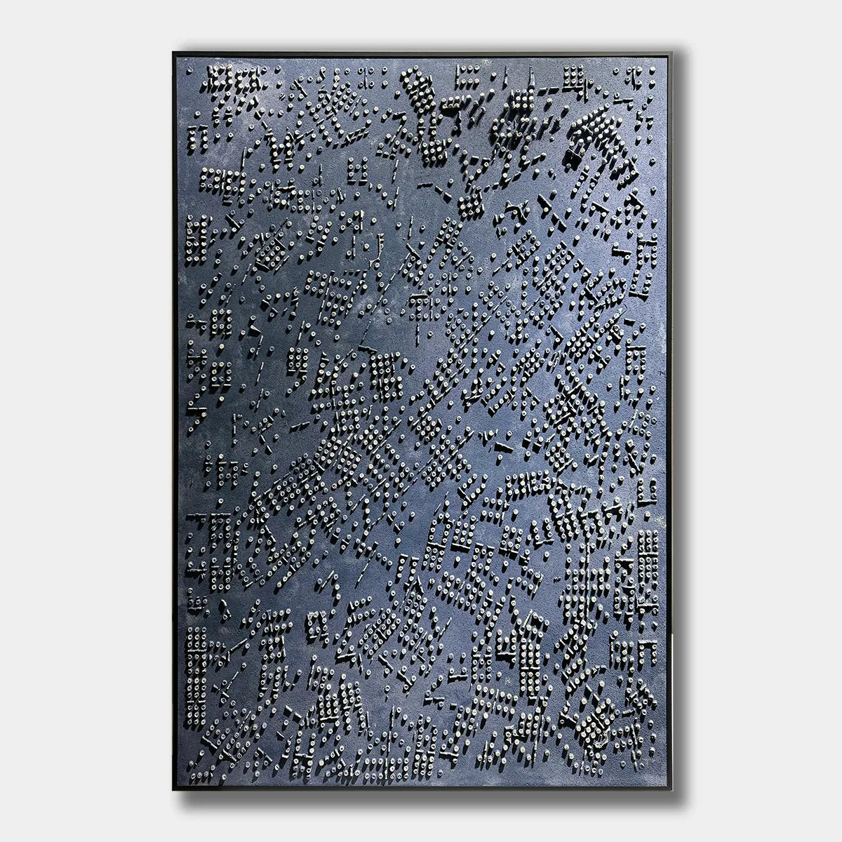 Industrial Matrix Relief Print for Modern Tech Office YY#1517