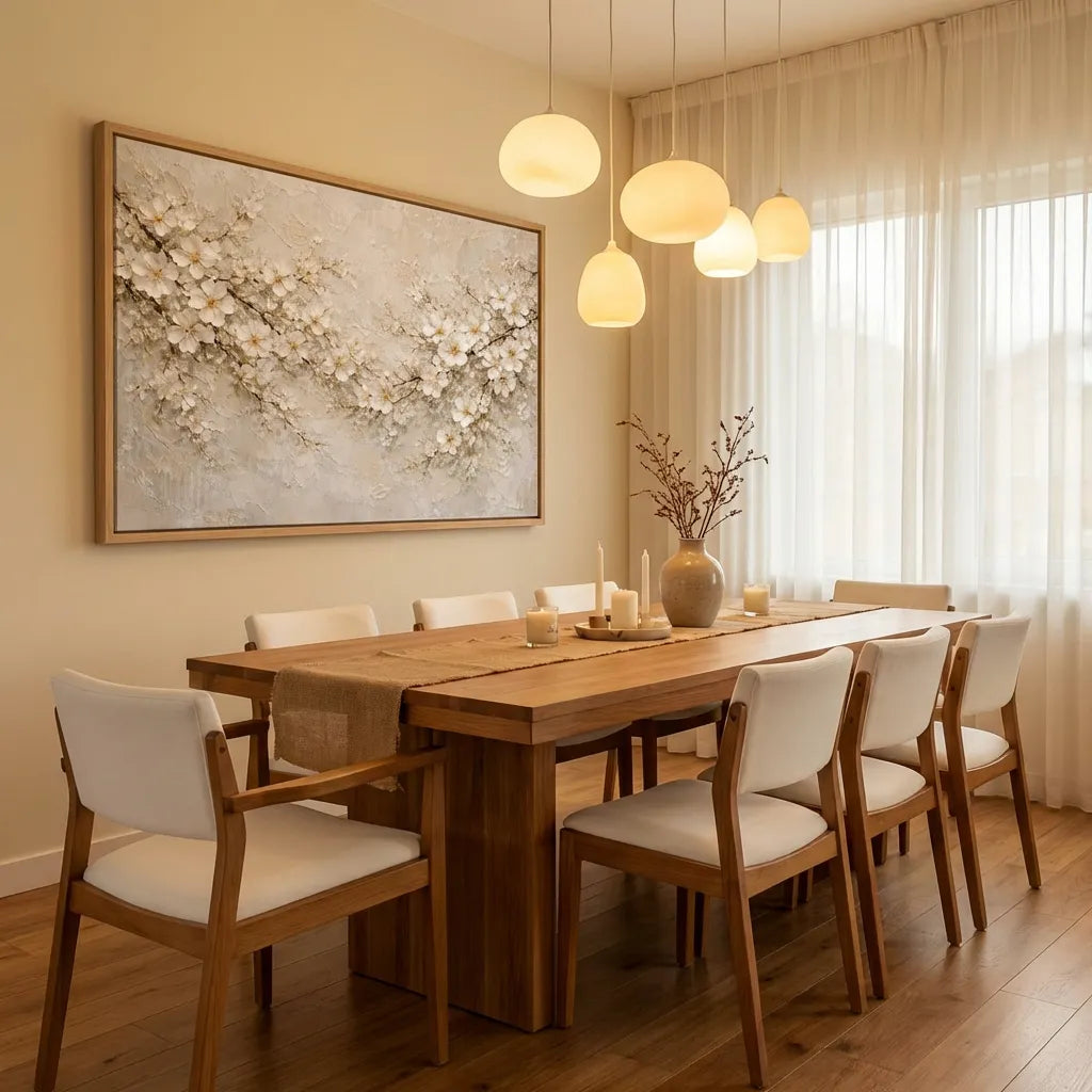 Ivory Cherry Blossom Painting AA#0211