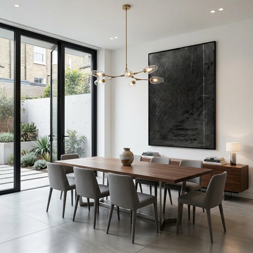 Modern Black Halftone Relief Print YY#1518