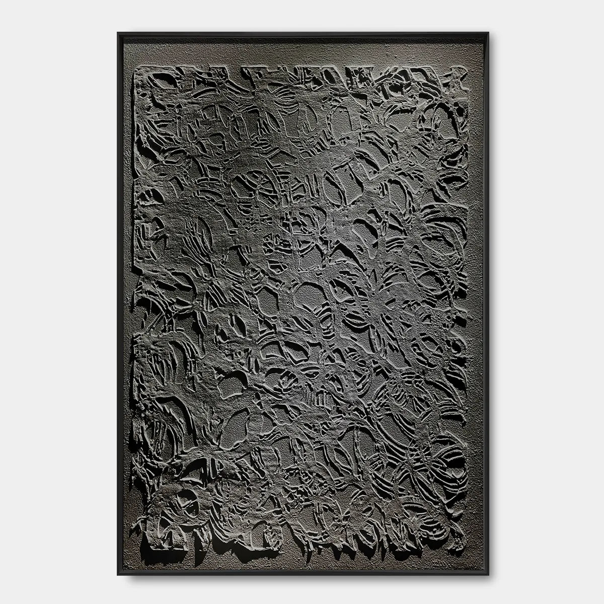 Modern Brutalist Carved Relief Print YY#1527