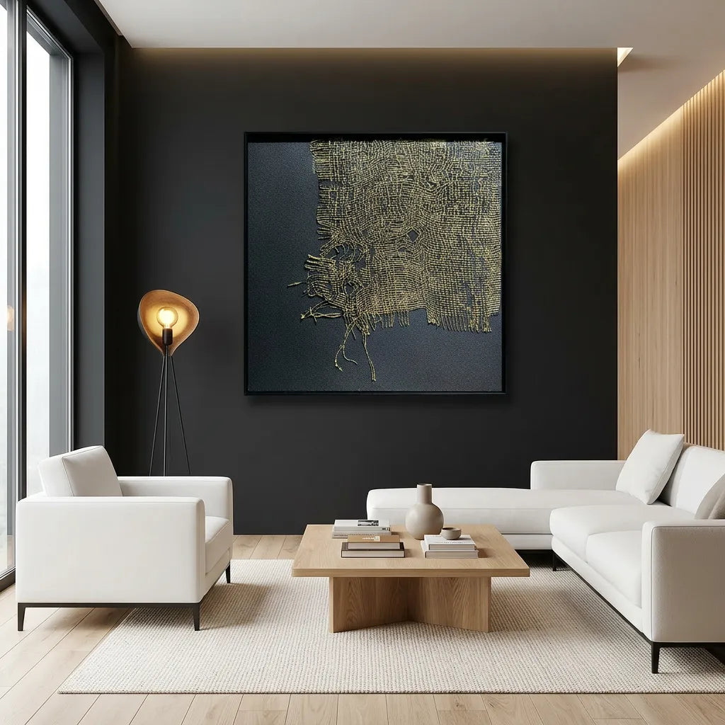 Modern Gold Woven Relief Print YY#1522