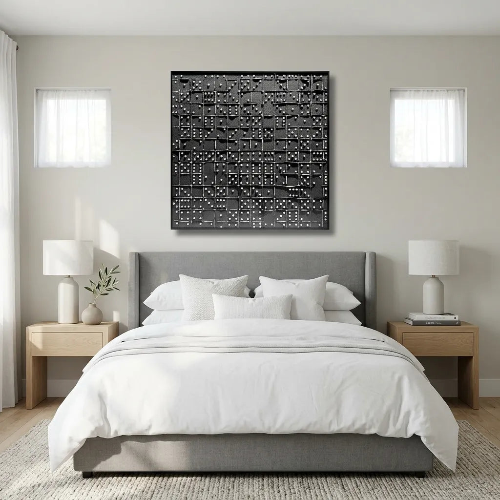 Modern Industrial Domino Relief Print YY#1524