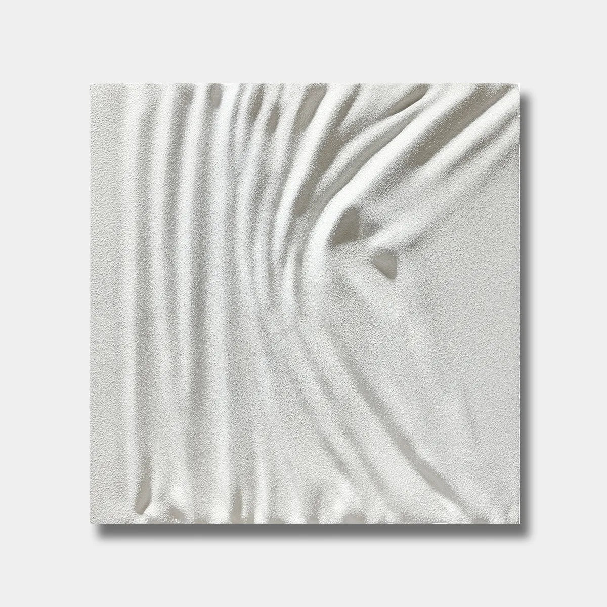 Modern White Silk Ripple Relief Print YY#1507