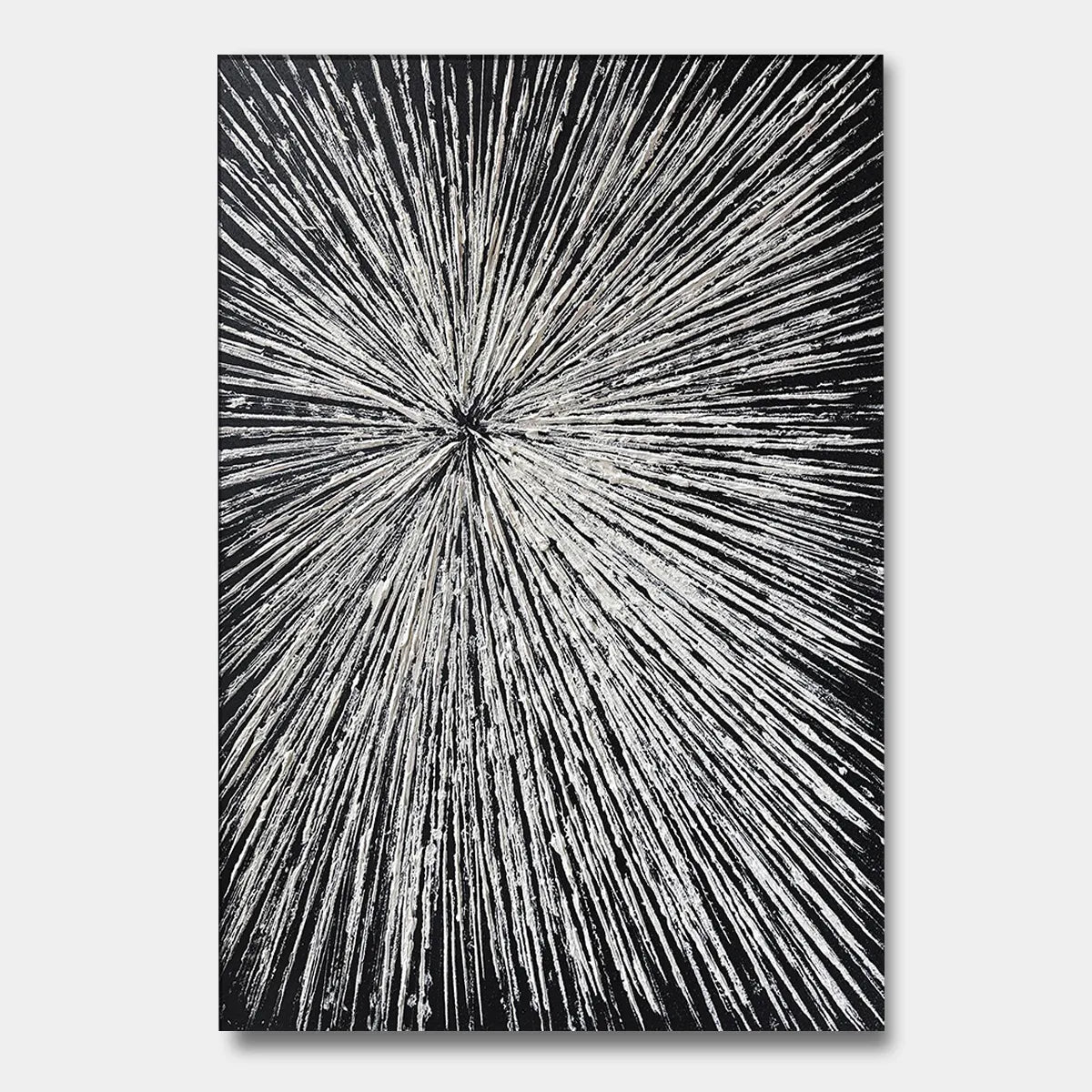 Monochrome Starburst Abstract Painting PM#3112