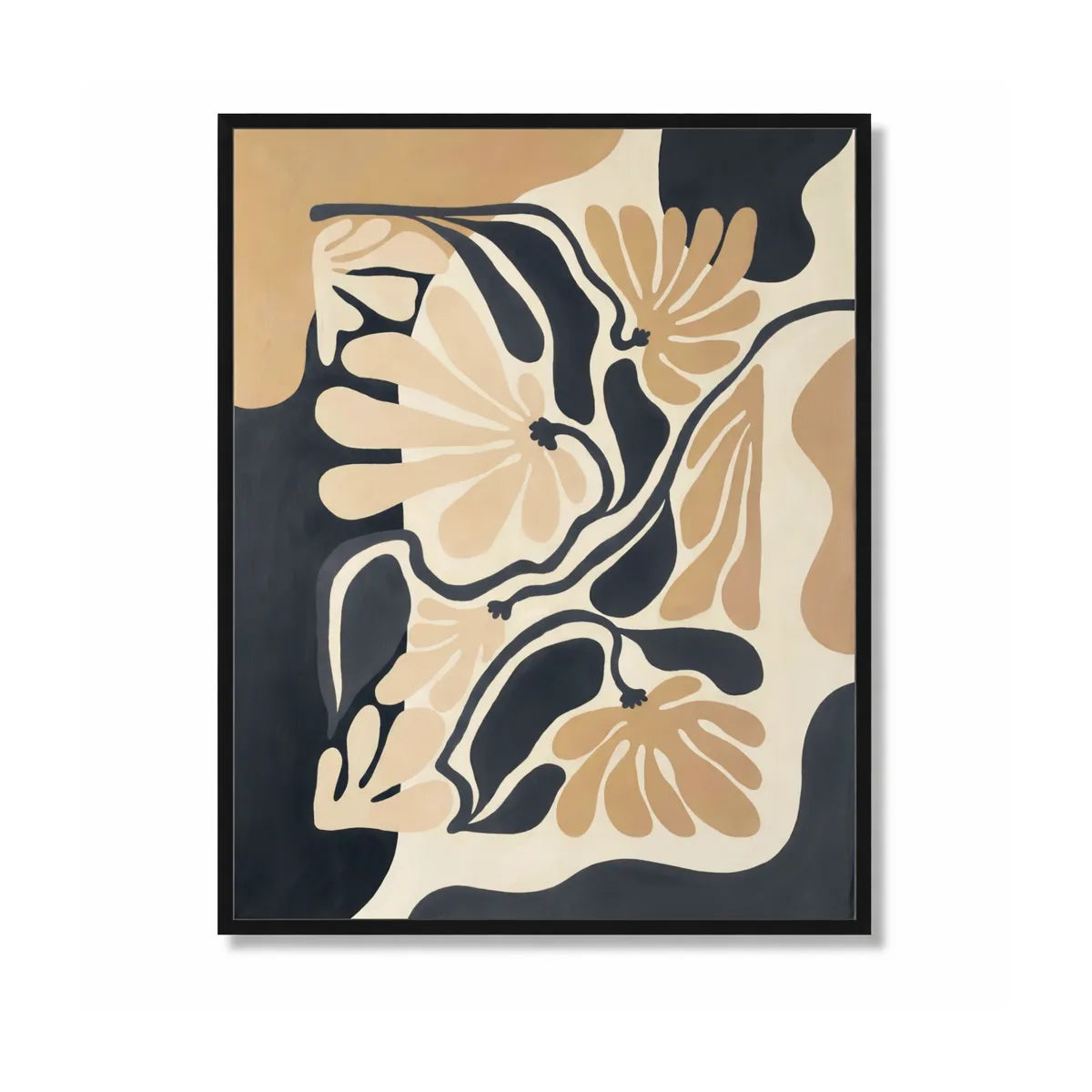 Neutral Abstract Floral Painting AA#0244