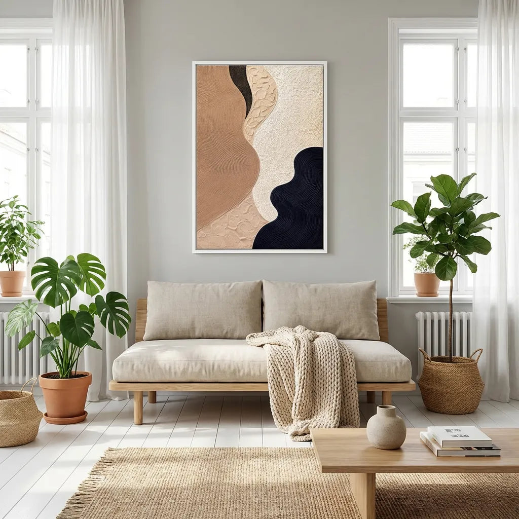 Neutral Wave Abstract Painting AA#0272