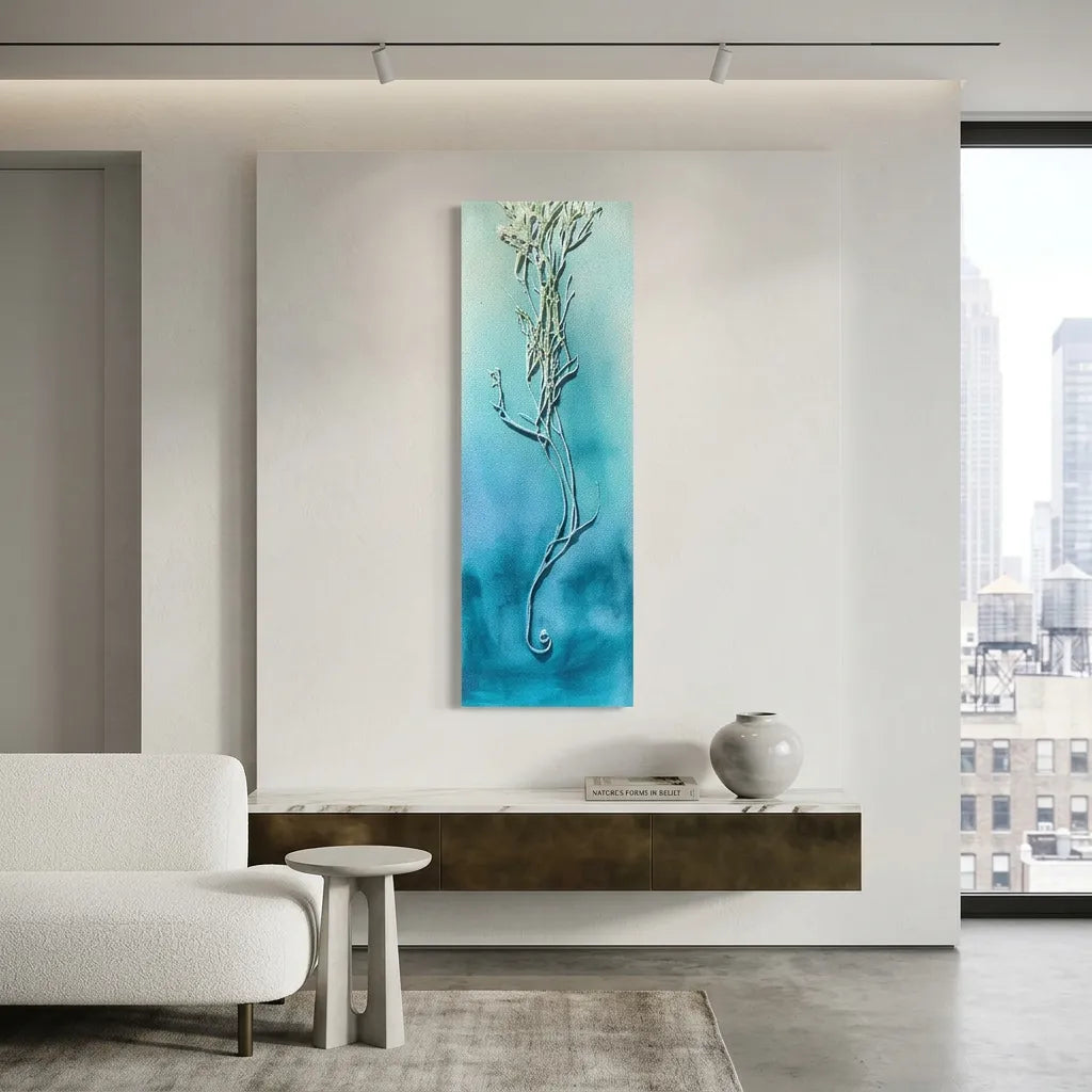 Ocean Whisper Teal Botanical Relief Wall Art PM#3618