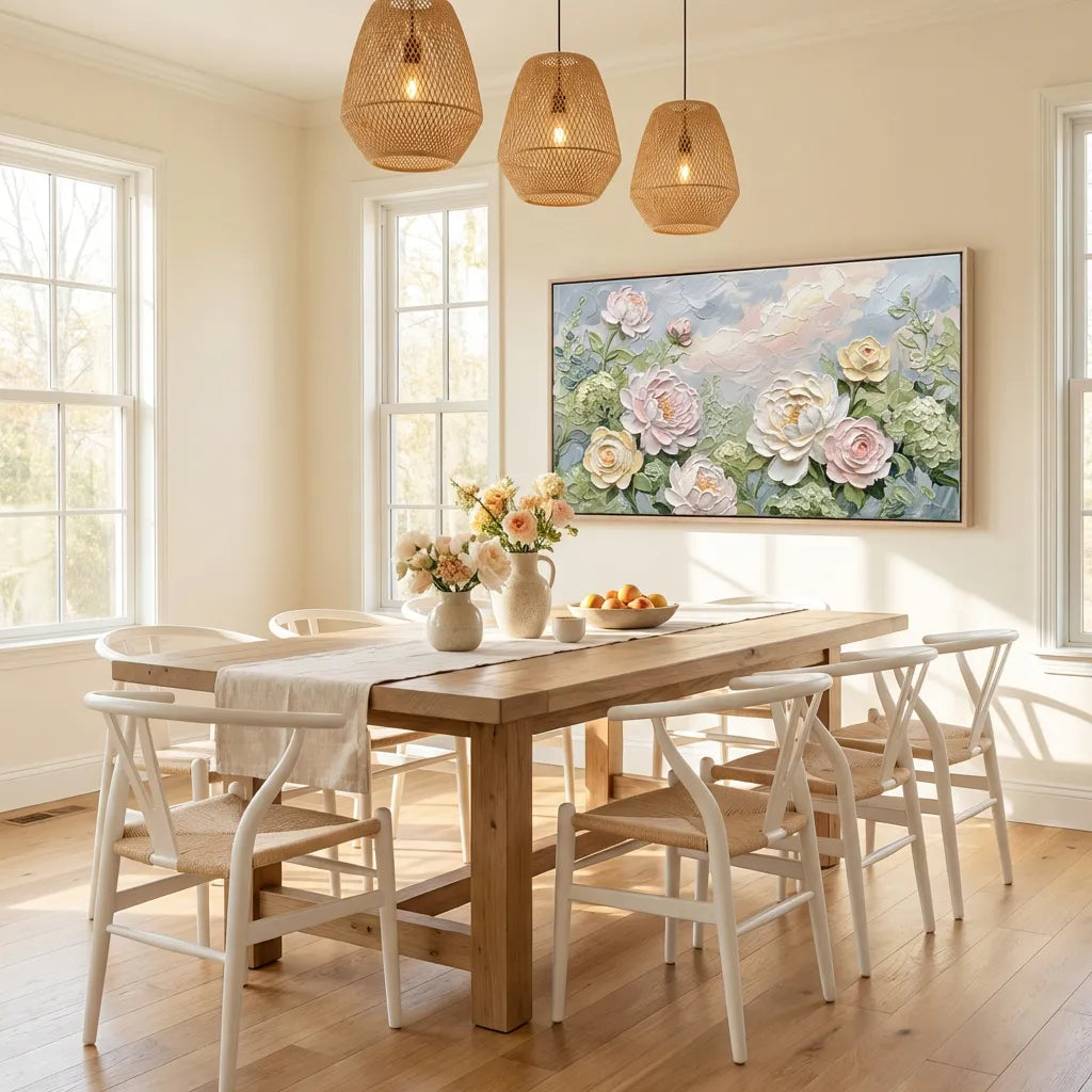 Pastel Rose Garden Painting AA#0243